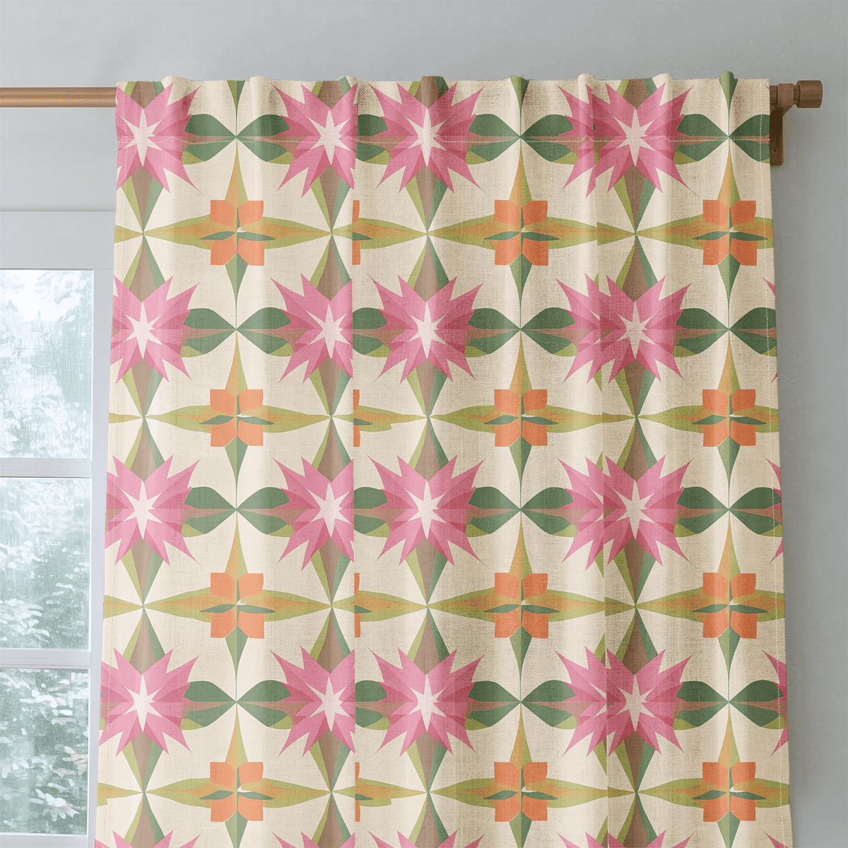 Kaleido Bloom - Curtain Panel - The Drapery