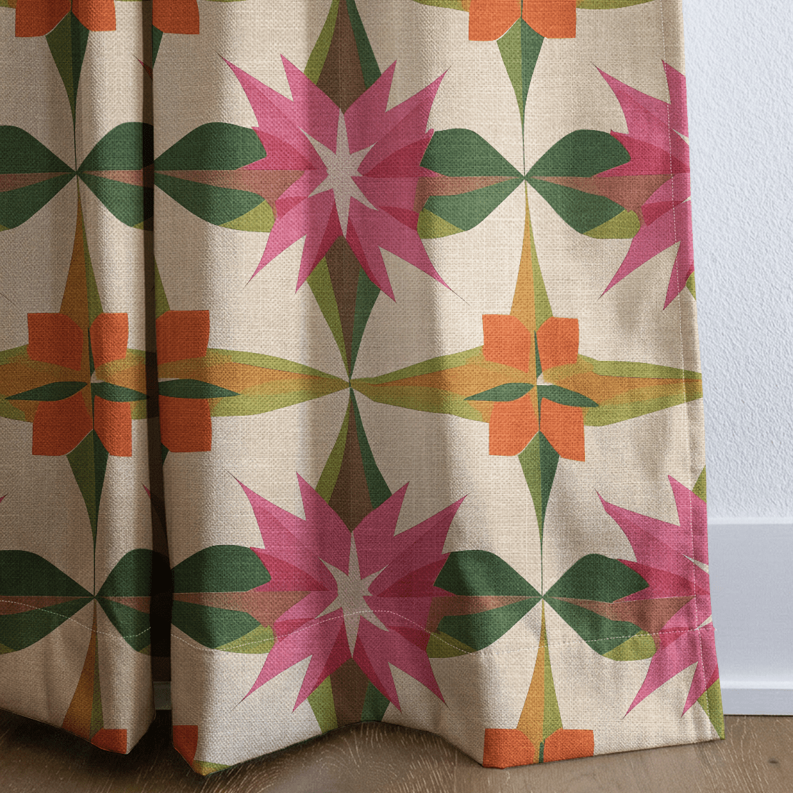 Kaleido Bloom - Curtain Panel - The Drapery