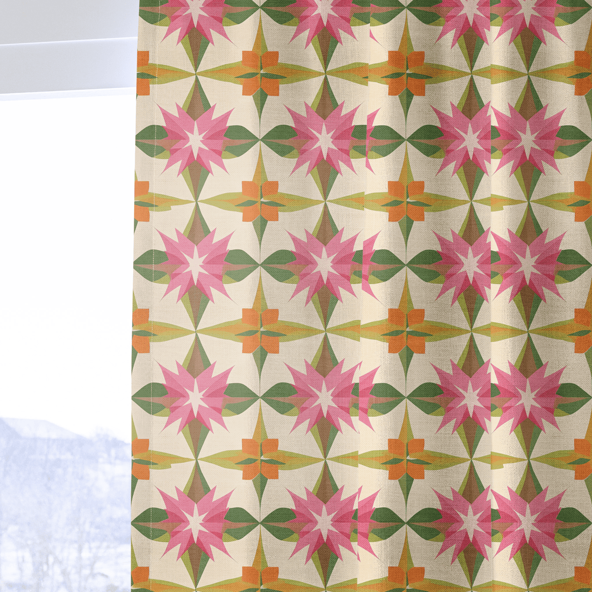 Kaleido Bloom - Curtain Panel - The Drapery