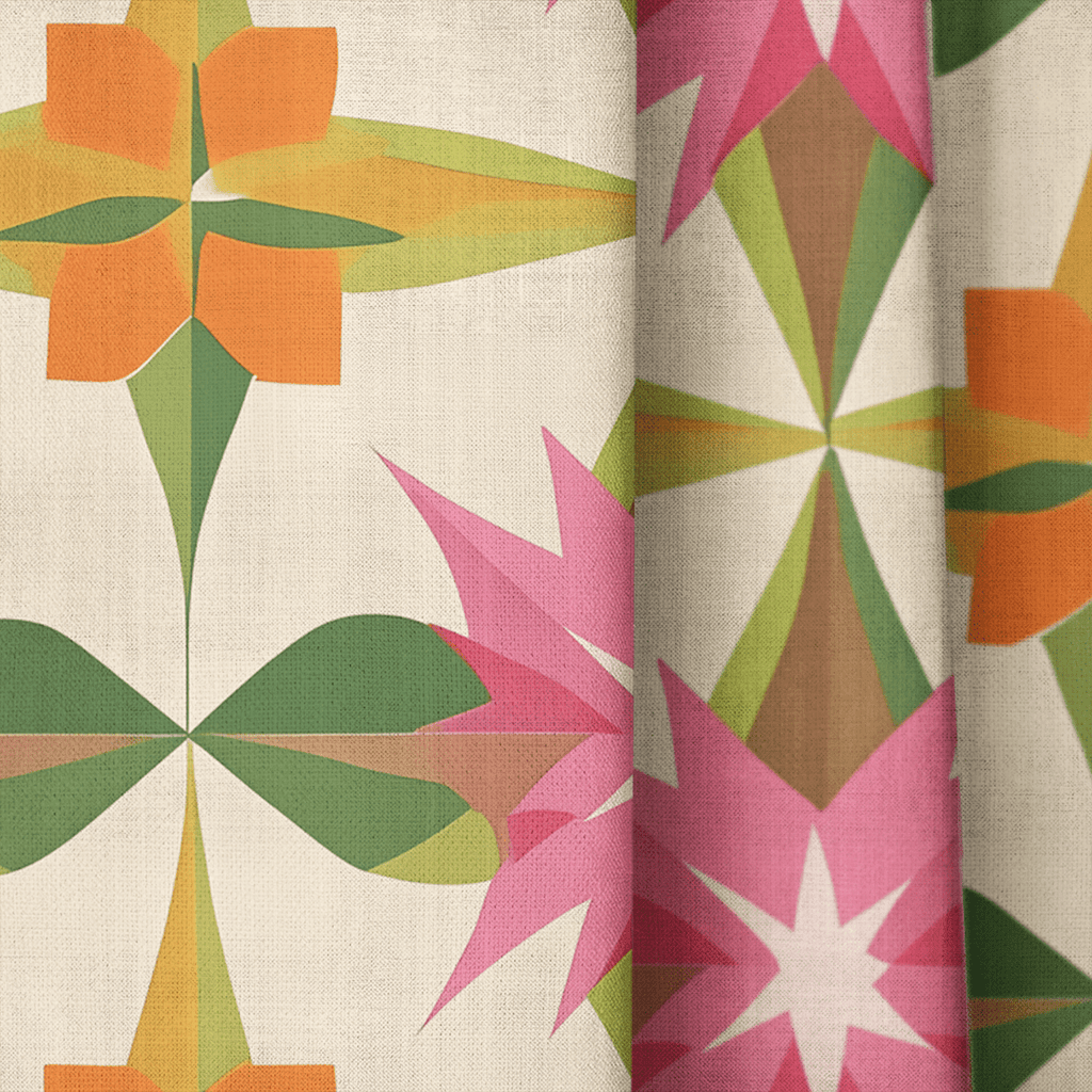 Kaleido Bloom - Curtain Panel - The Drapery
