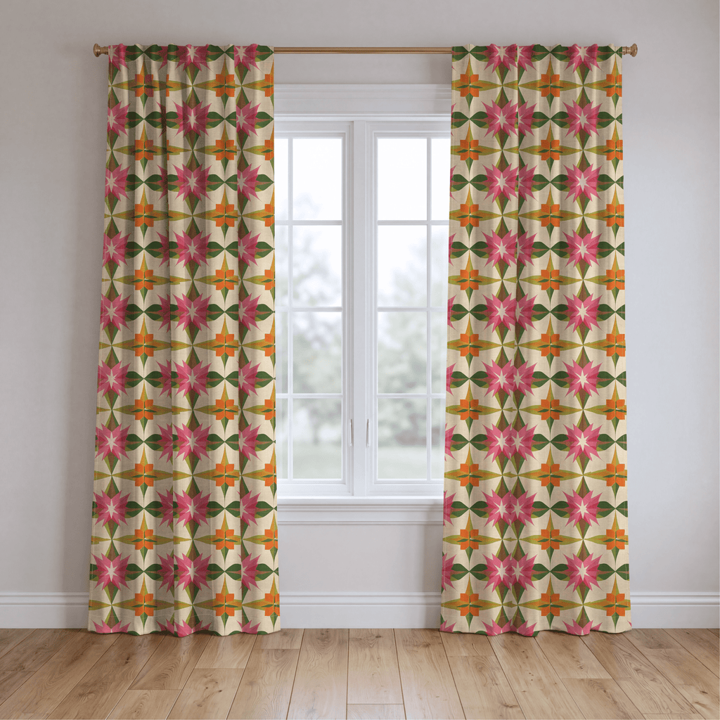 Kaleido Bloom - Curtain Panel - The Drapery