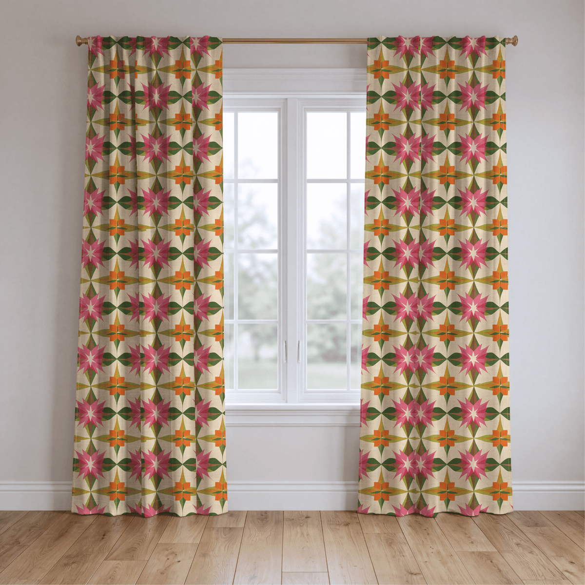 Kaleido Bloom - Curtain Panel - The Drapery