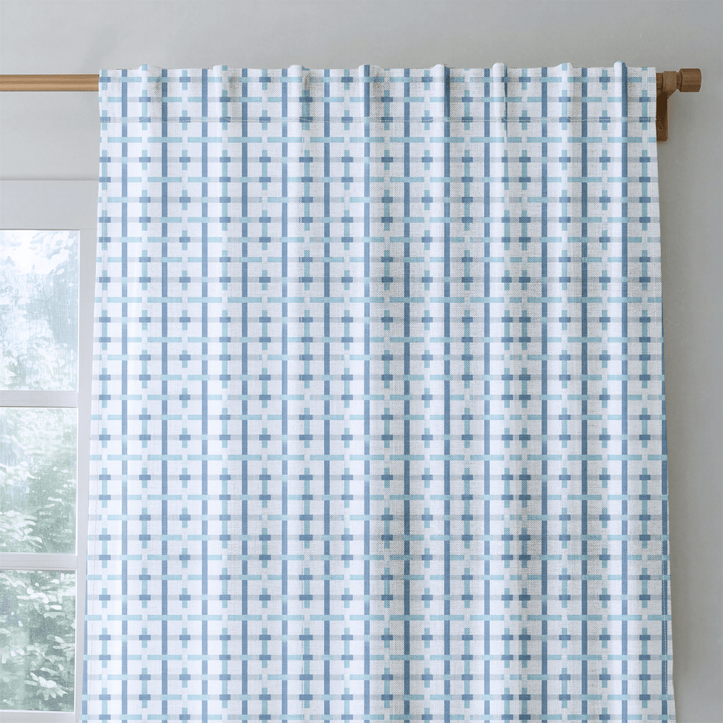 Kamden Blue - Curtain Panel - The Drapery
