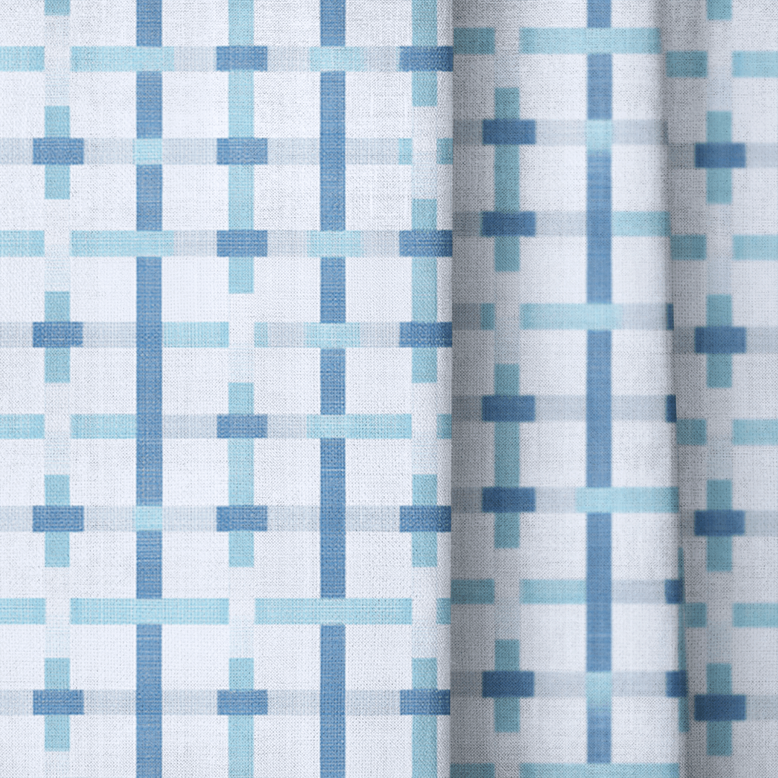 Kamden Blue - Curtain Panel - The Drapery