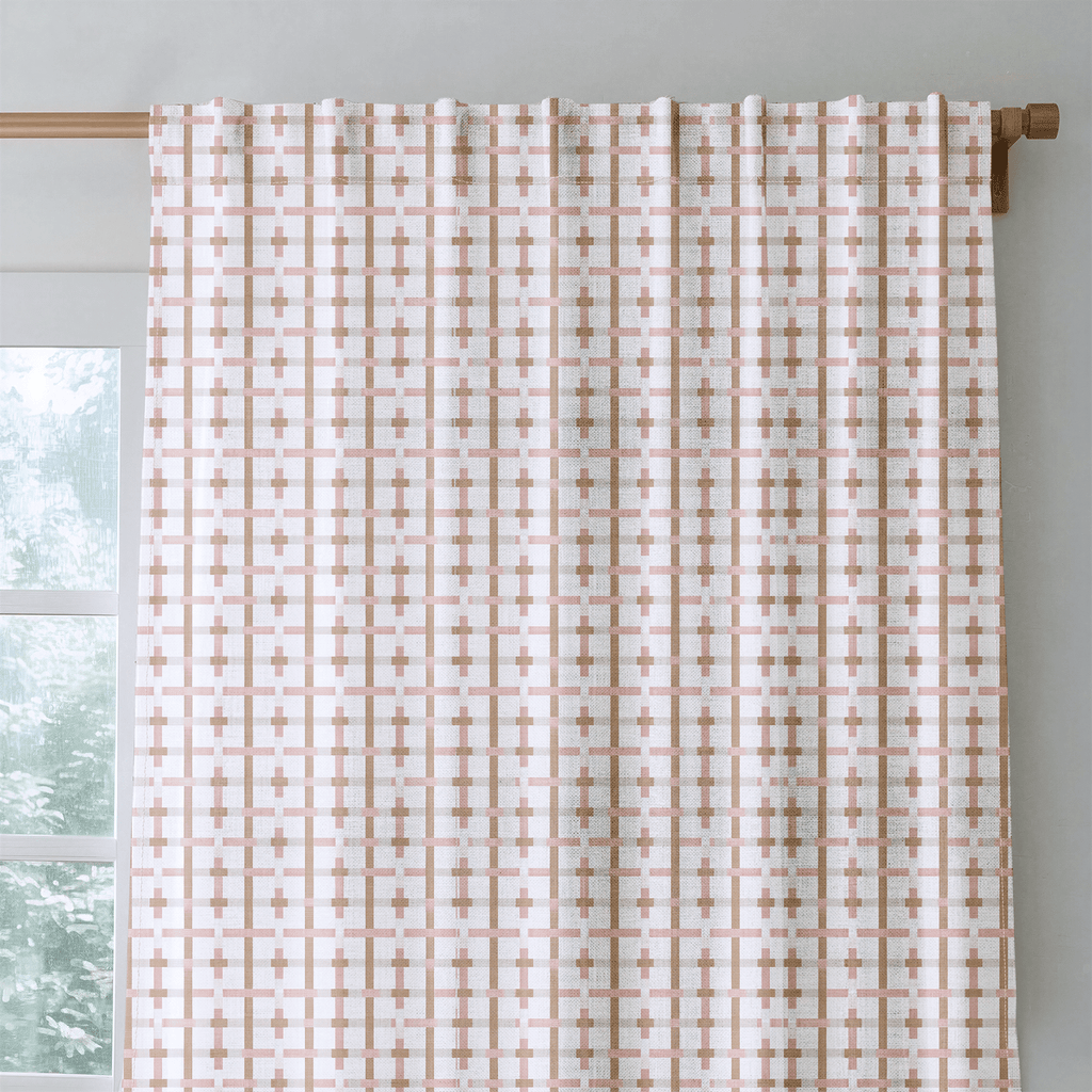 Kamden Pink - Curtain Panel - The Drapery