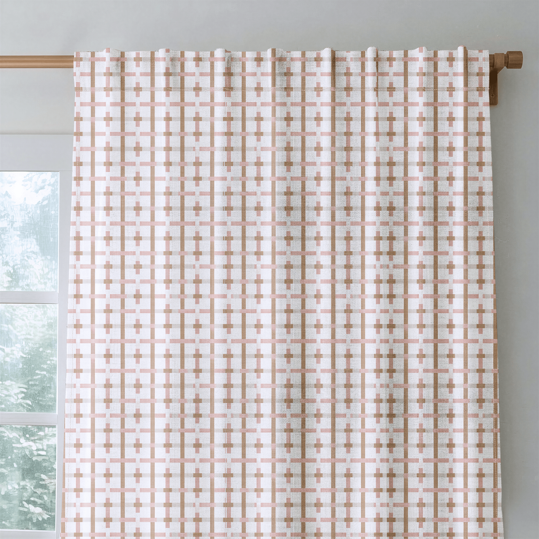 Kamden Pink - Curtain Panel - The Drapery