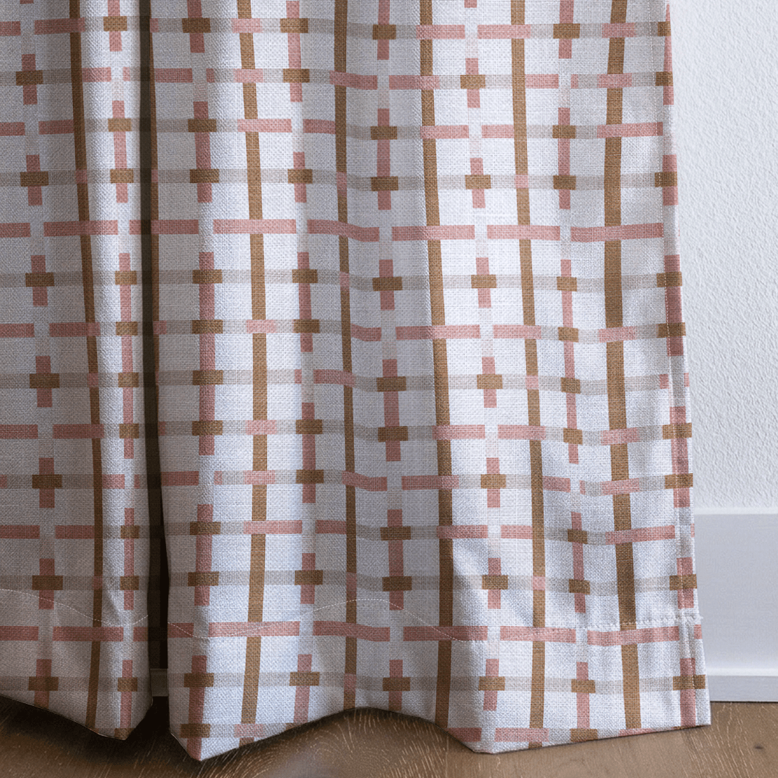 Kamden Pink - Curtain Panel - The Drapery
