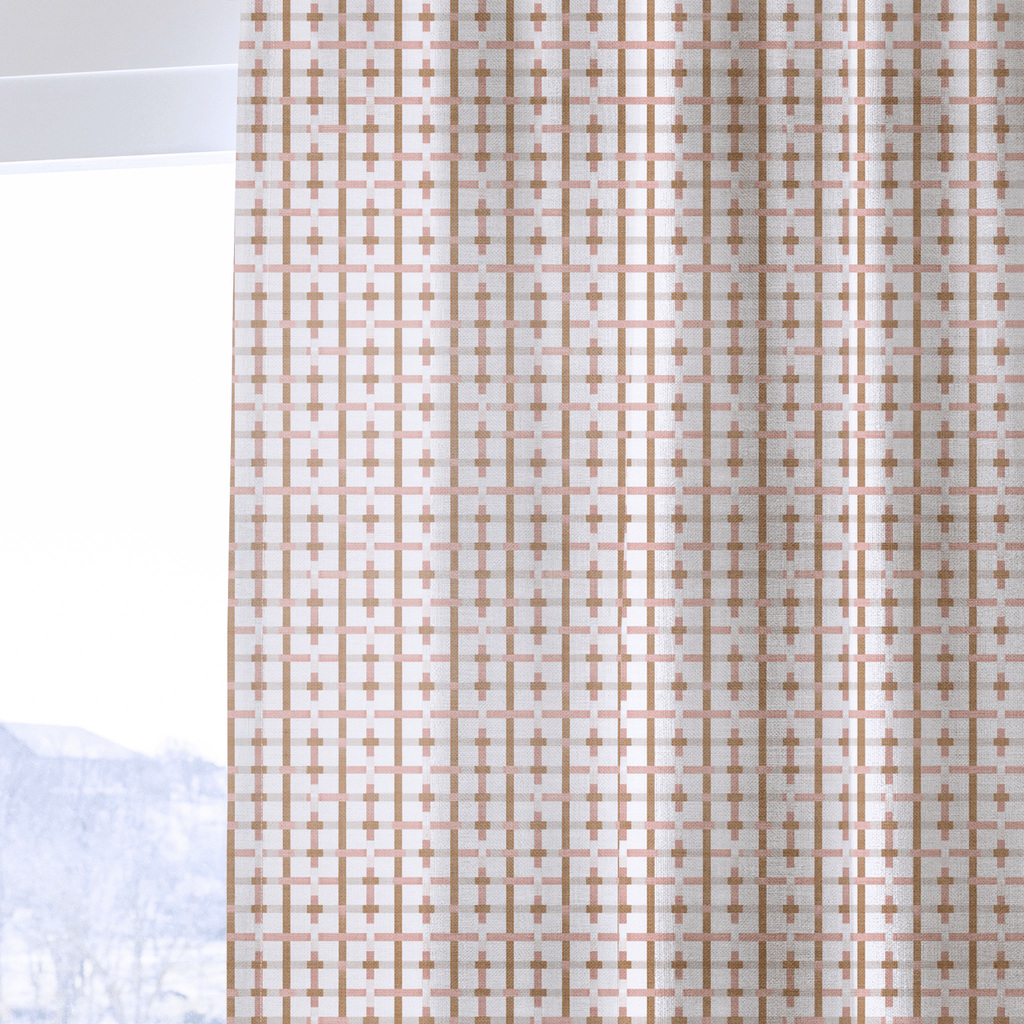 Kamden Pink - Curtain Panel - The Drapery