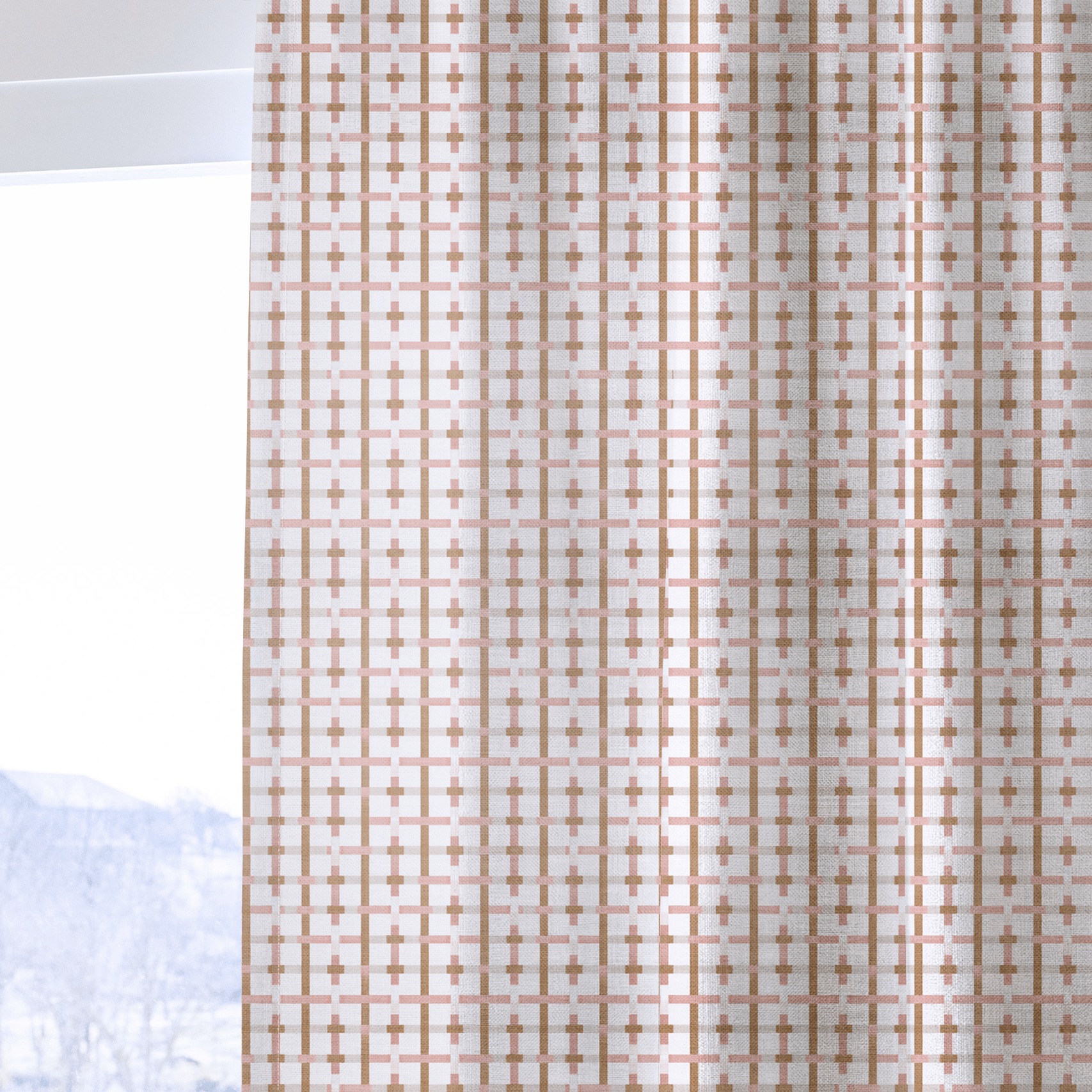 Kamden Pink - Curtain Panel - The Drapery