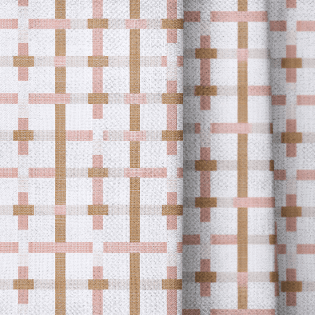 Kamden Pink - Curtain Panel - The Drapery