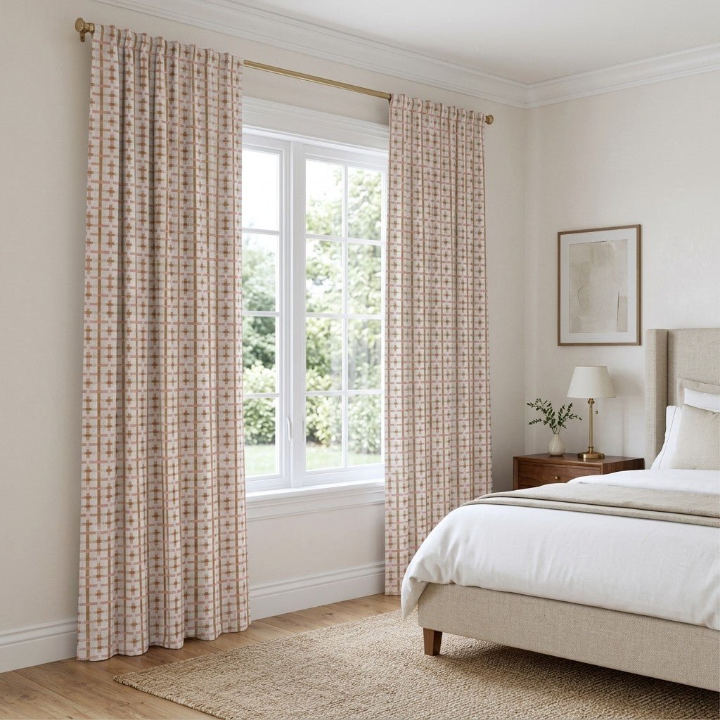Kamden Pink - Curtain Panel - The Drapery