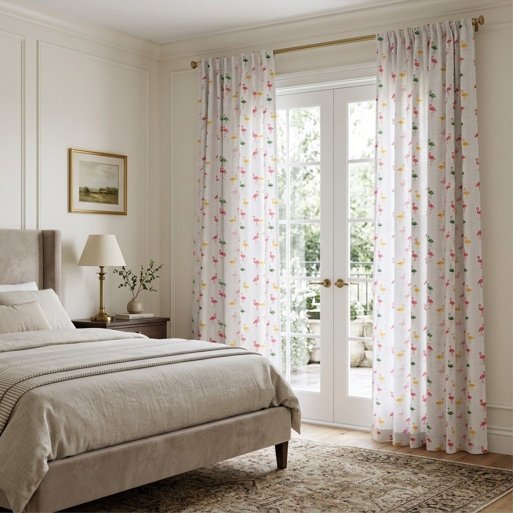 Keese Flamingo - Curtain Panel - The Drapery