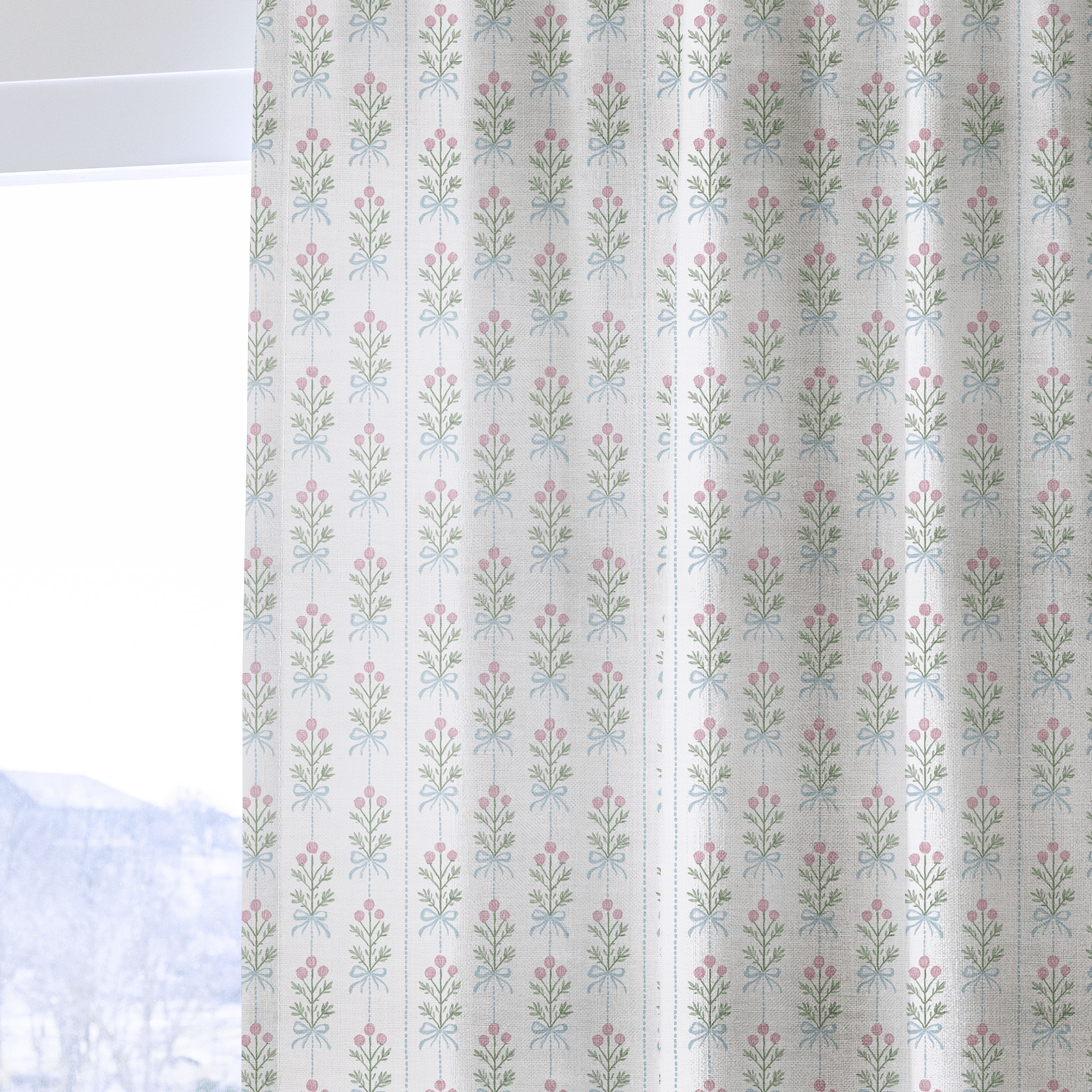 Kettering Blossoms - Curtain Panel - The Drapery