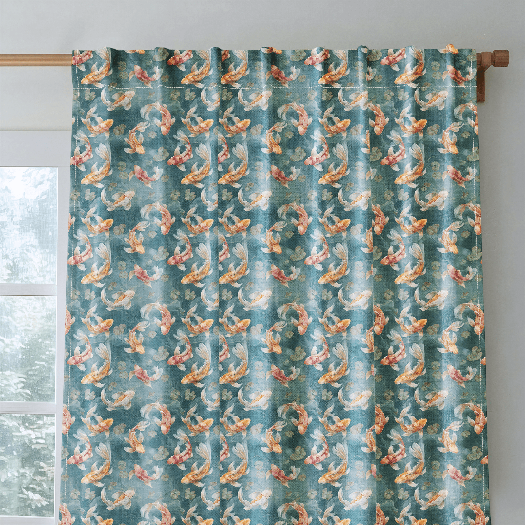 Koi Pond - Curtain Panel - The Drapery