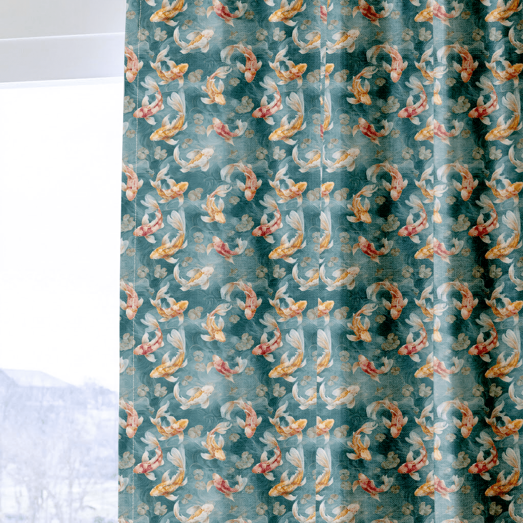 Koi Pond - Curtain Panel - The Drapery
