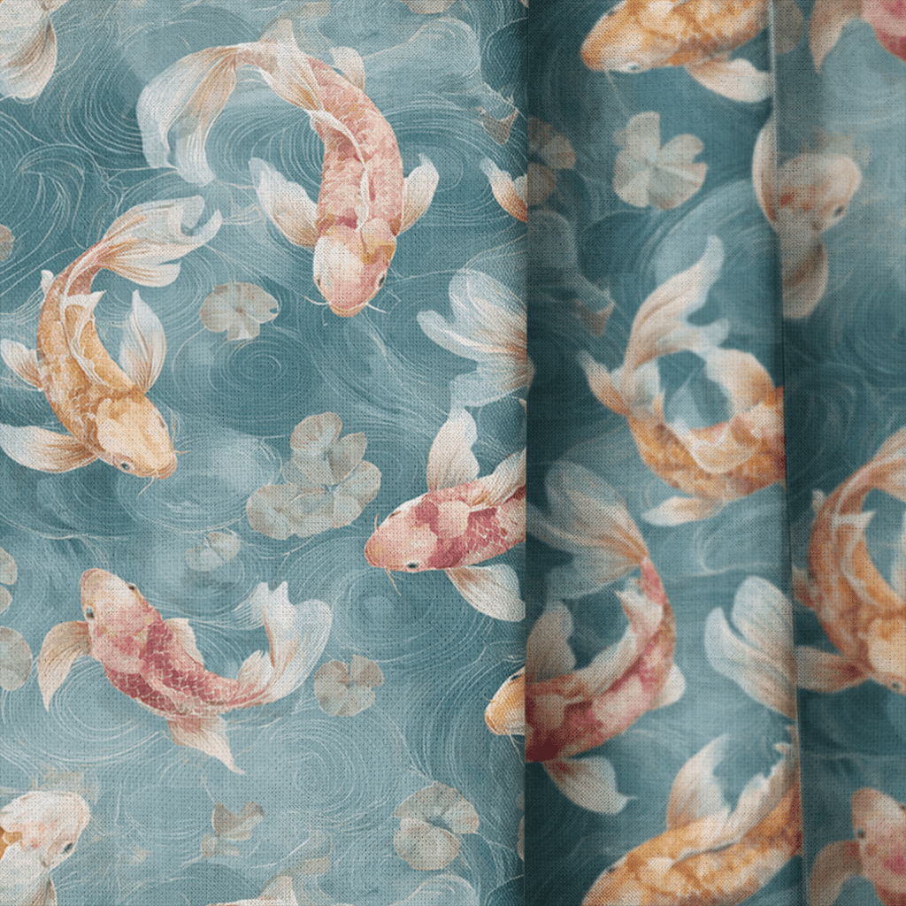 Koi Pond - Curtain Panel - The Drapery