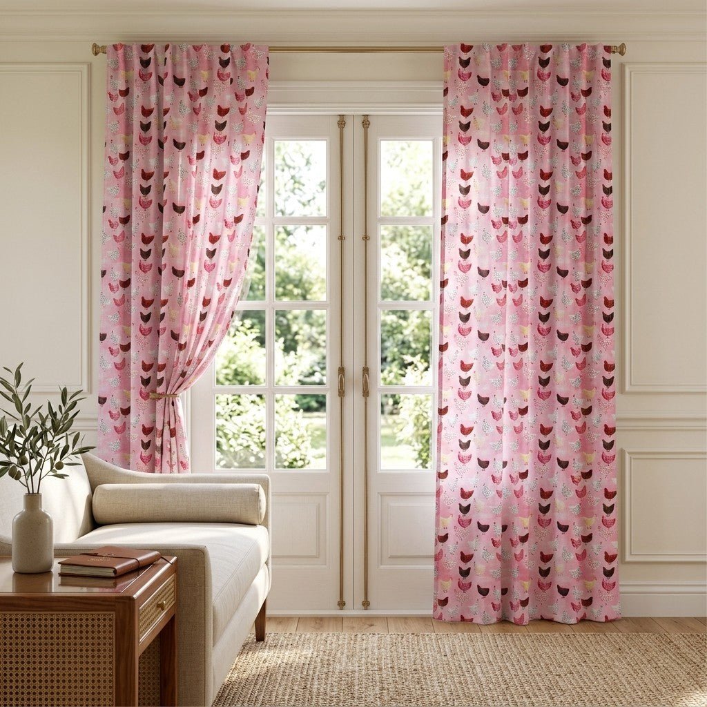 Lady Cluck - Curtain Panel - The Drapery
