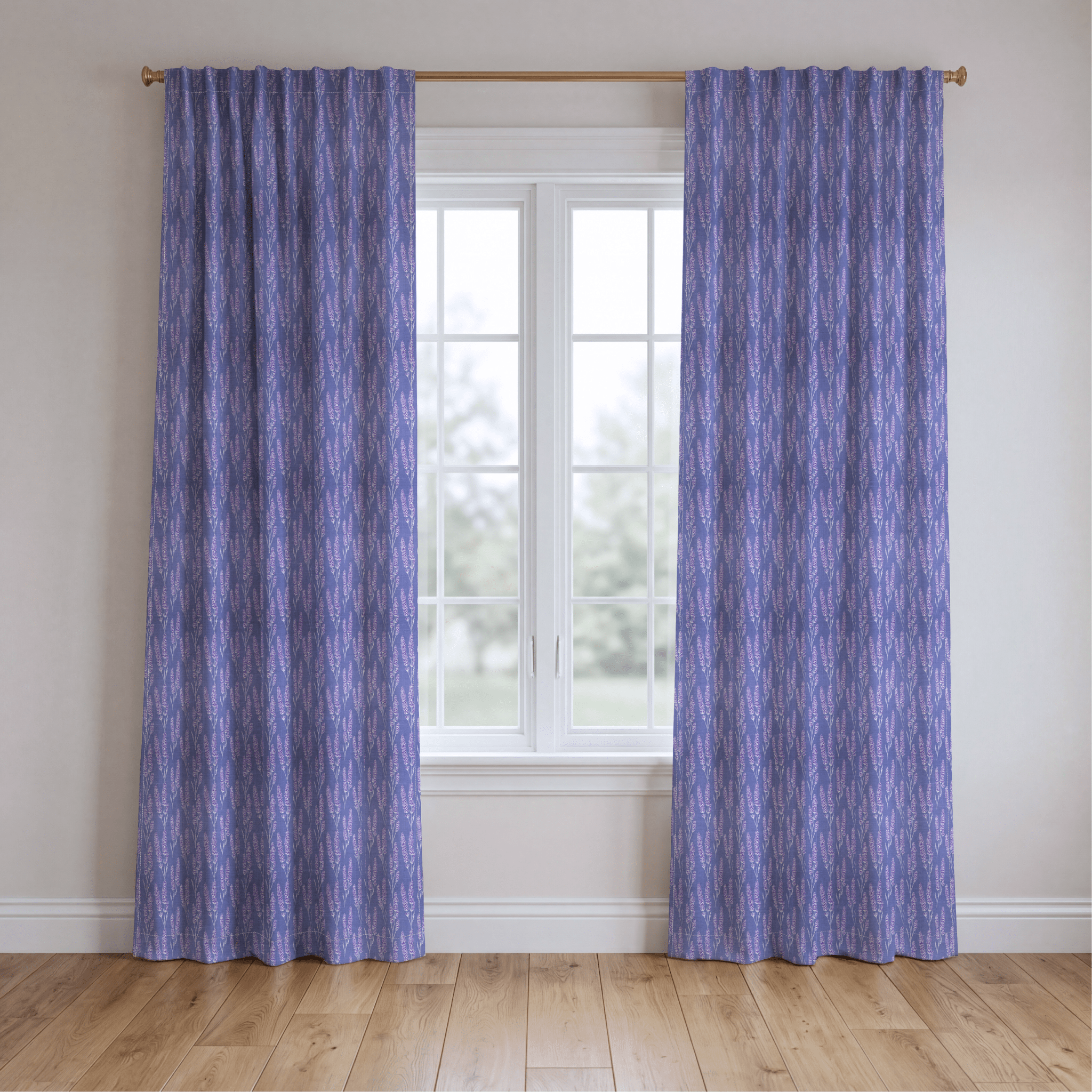 Lavendar Fields - Curtain Panel - The Drapery