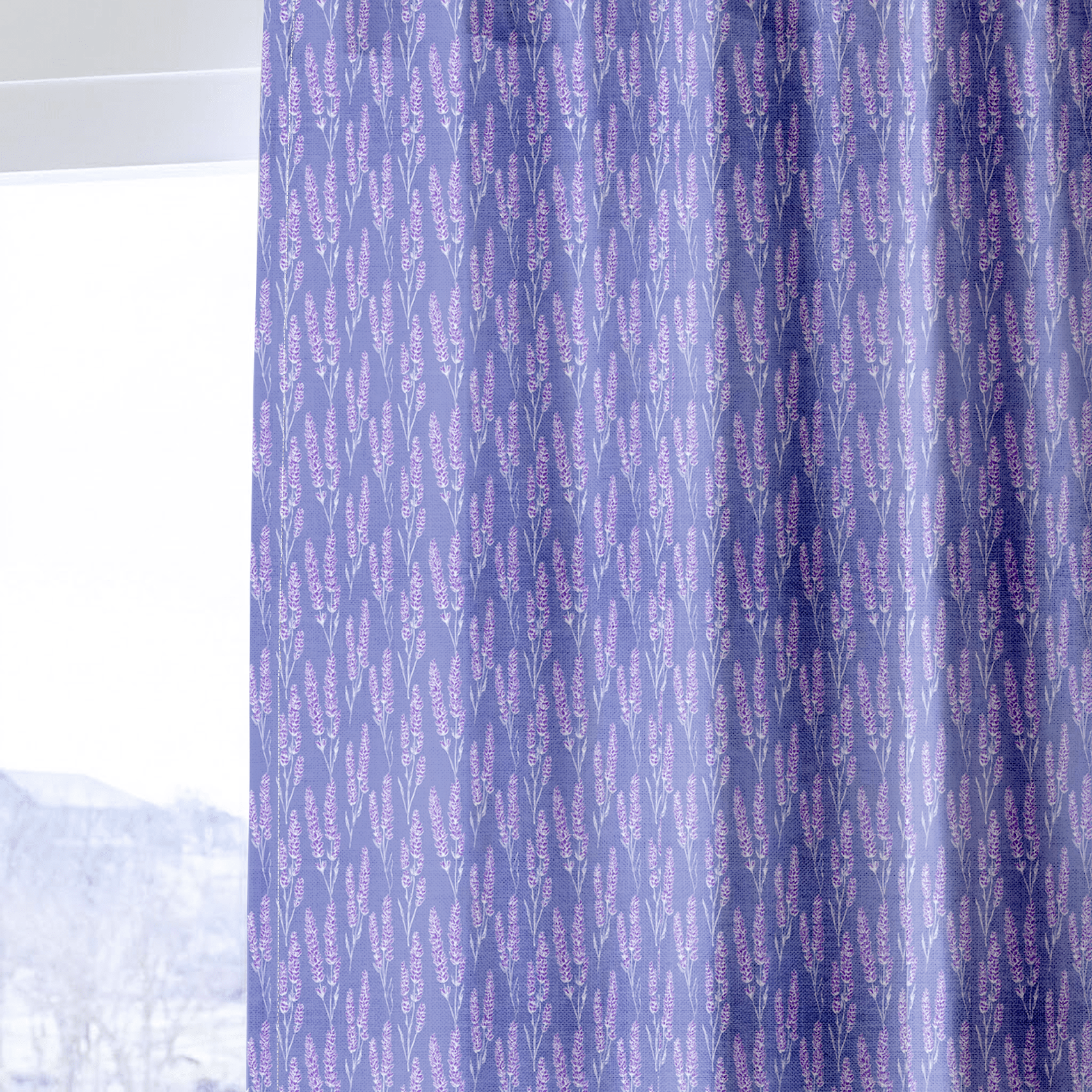 Lavendar Fields - Curtain Panel - The Drapery