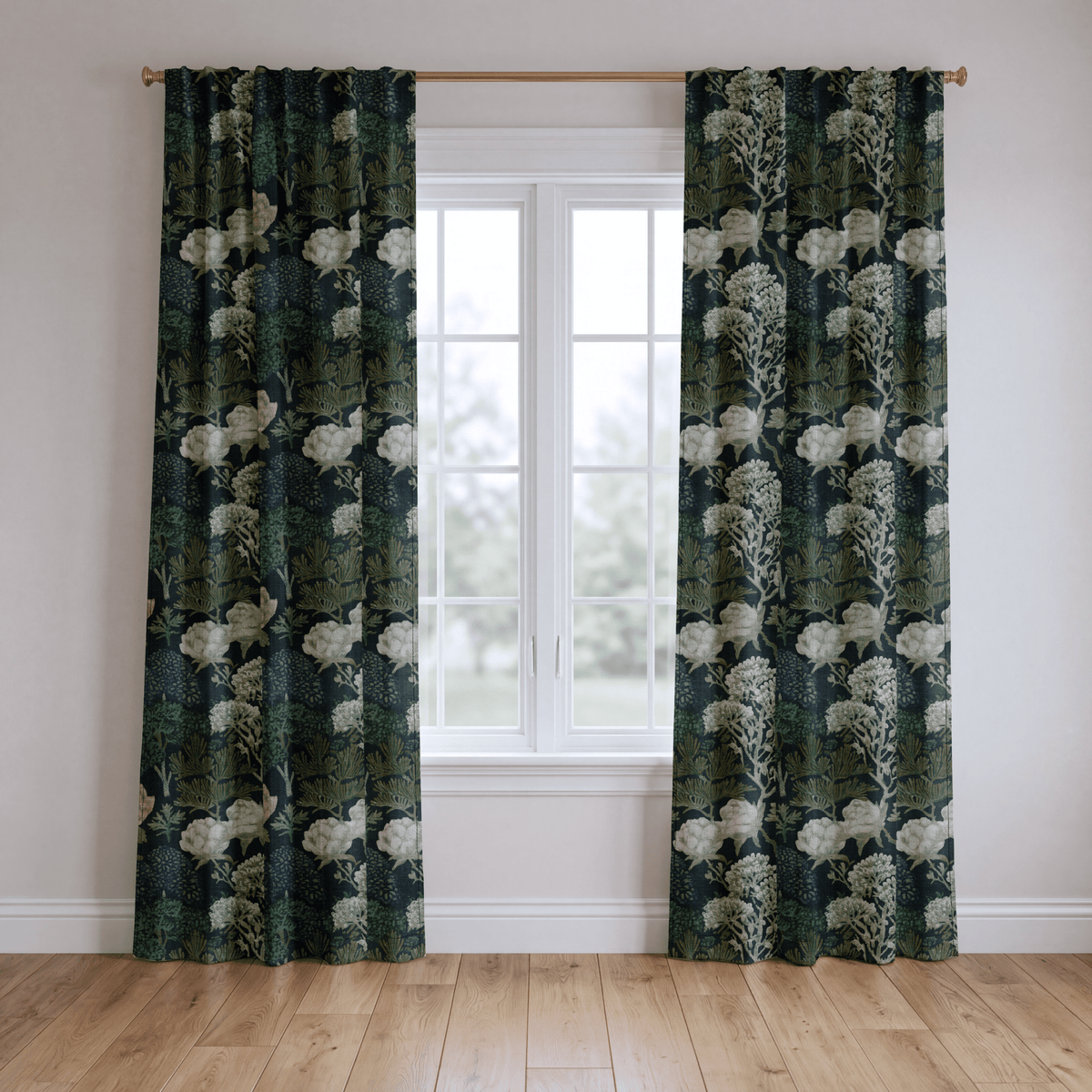 Layered Botanicals - Curtain Panel - The Drapery