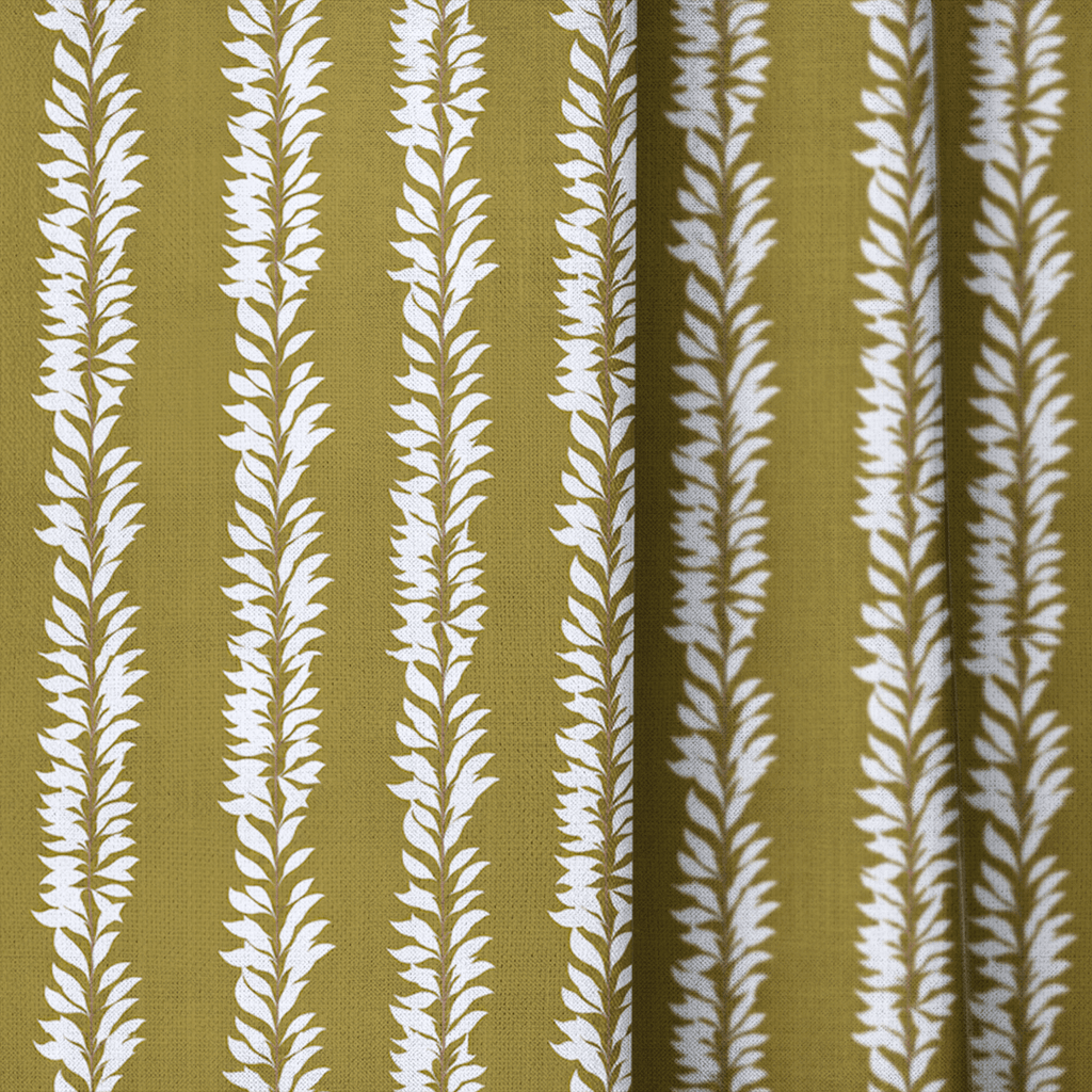 Leaf By Leaf - Golden Olive - Curtain Panel - The Drapery