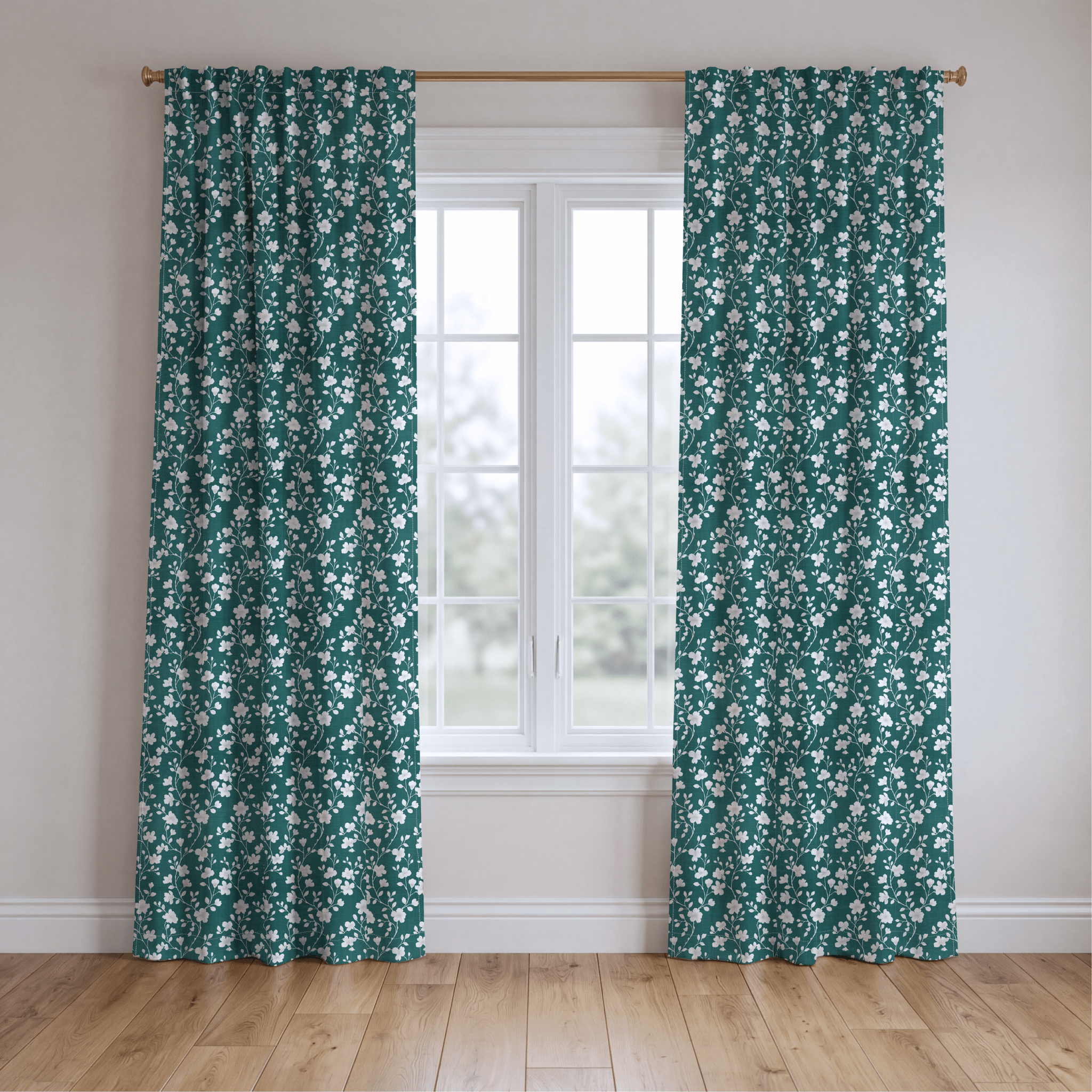 Leigh Blooms - Curtain Panel - The Drapery