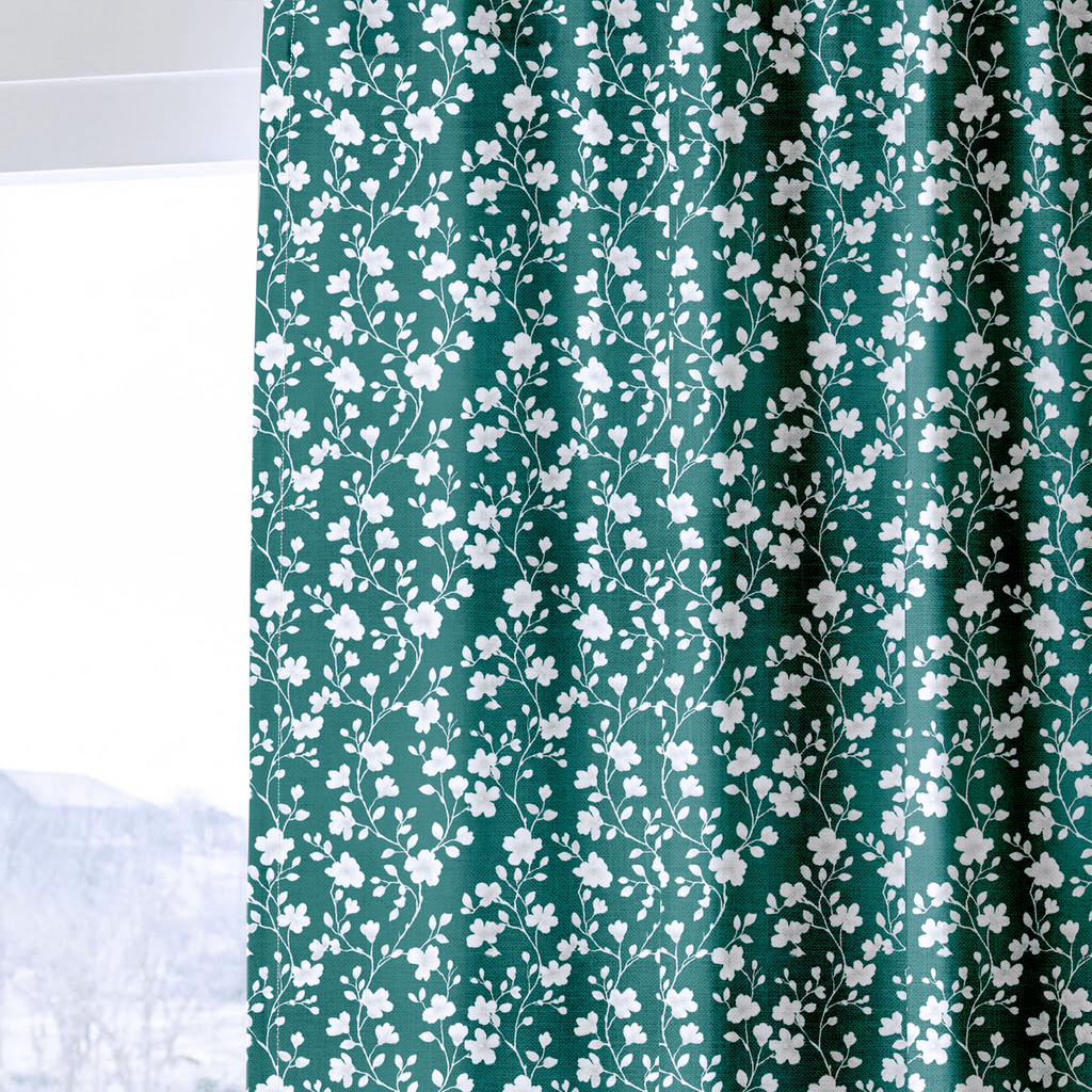 Leigh Blooms - Curtain Panel - The Drapery