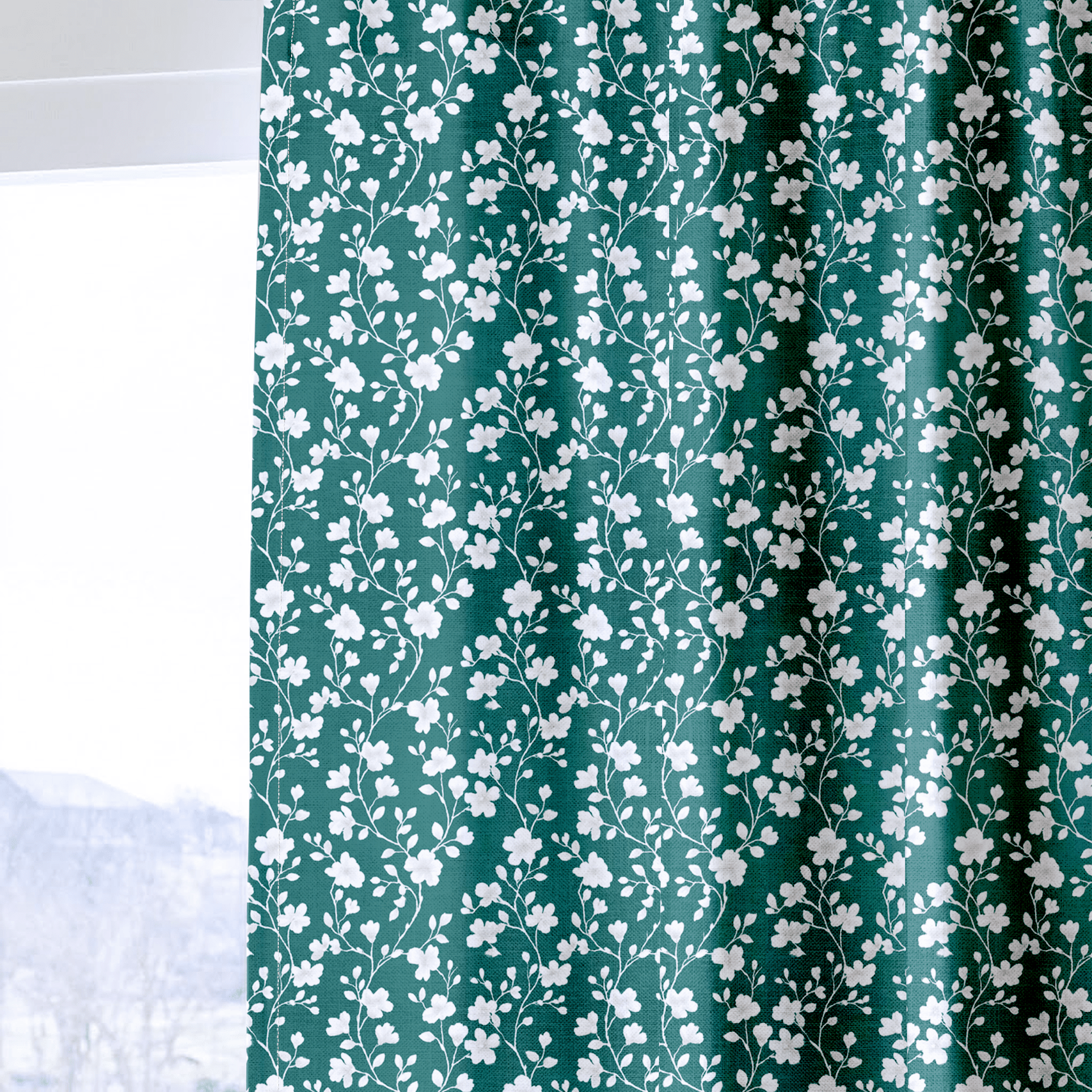 Leigh Blooms - Curtain Panel - The Drapery