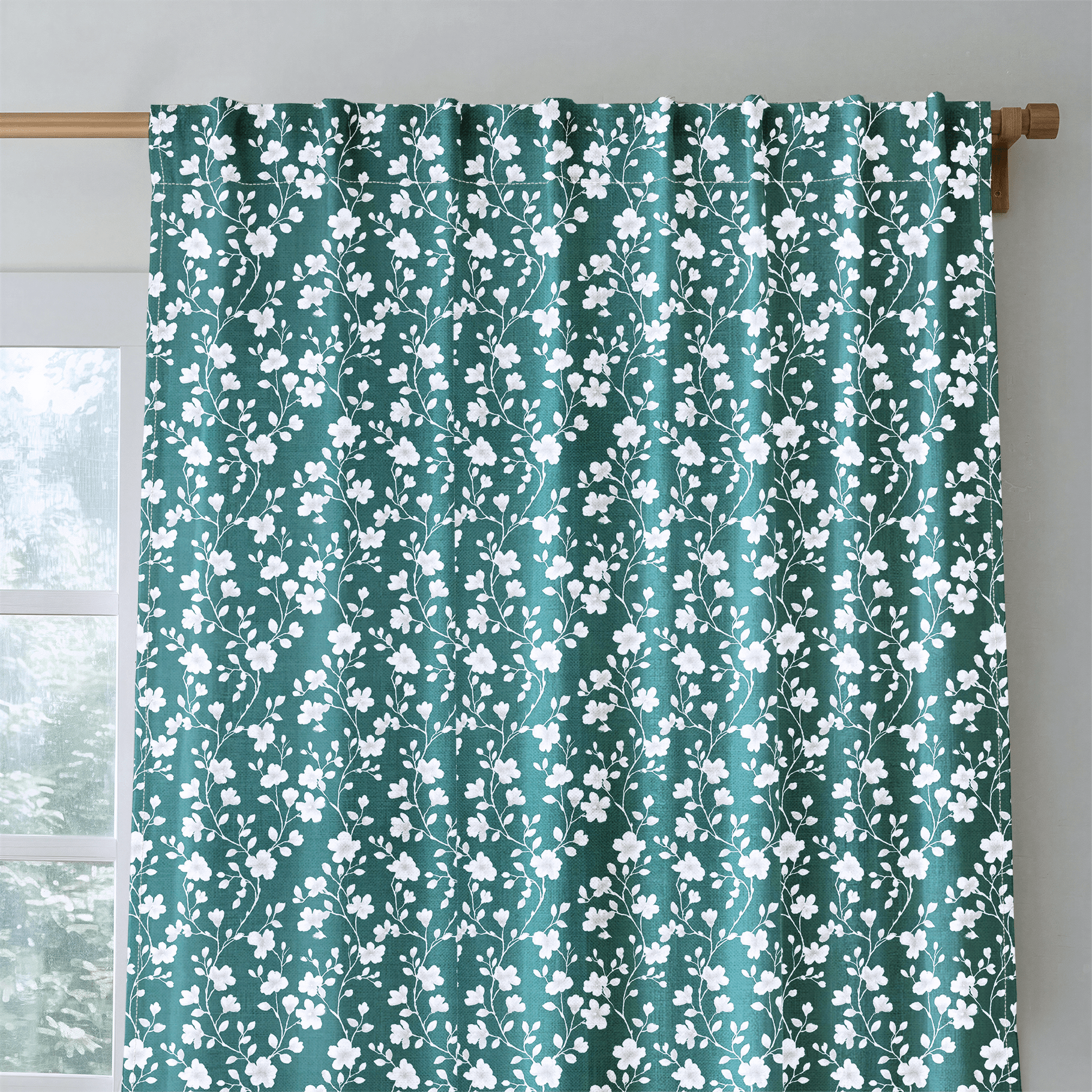 Leigh Blooms - Curtain Panel - The Drapery