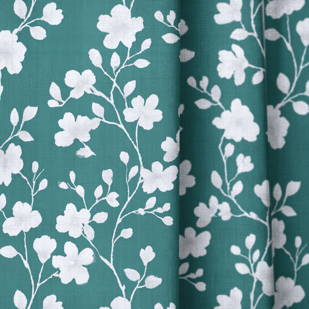 Leigh Blooms - Curtain Panel - The Drapery