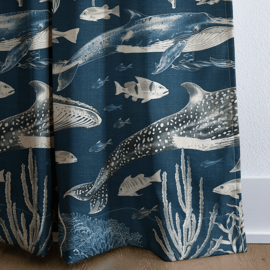 Leviathan Swim - Curtain Panel - The Drapery