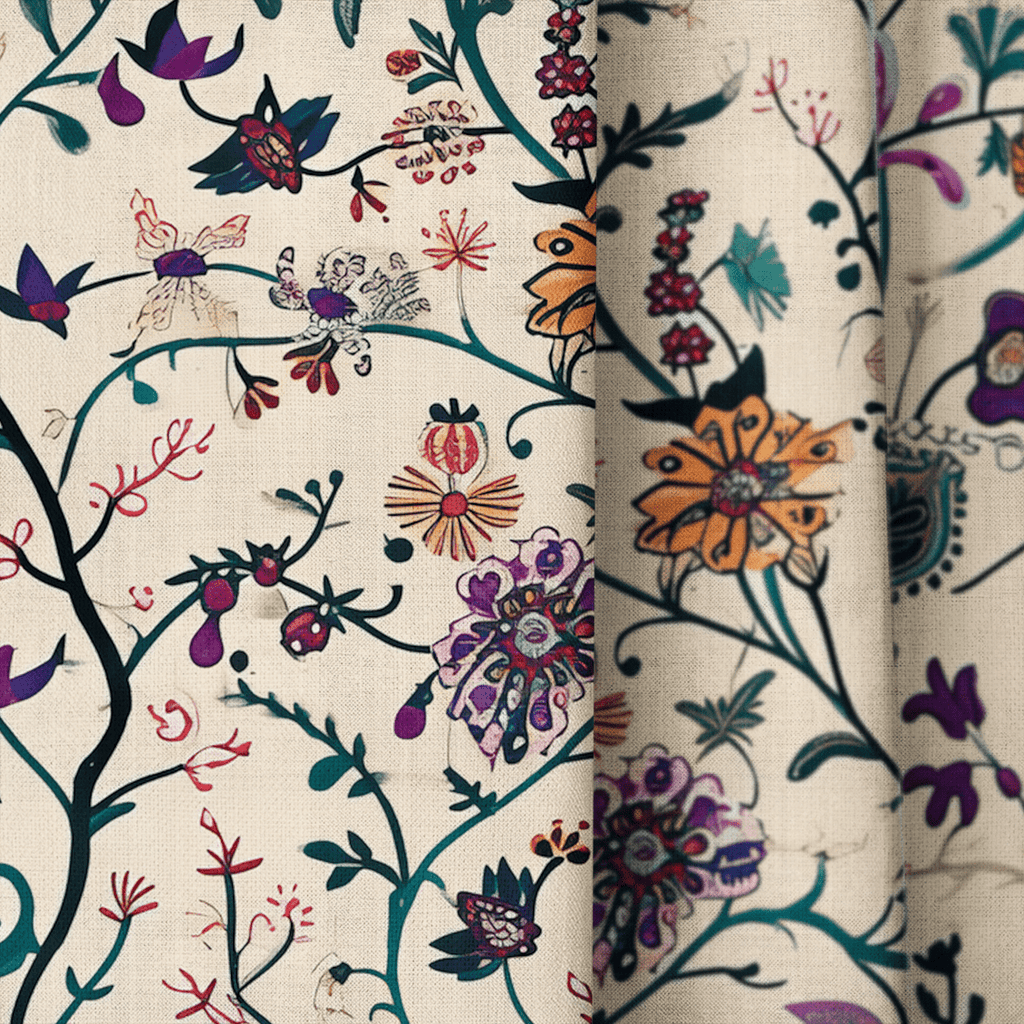 Liddy Jo Floral - Curtain Panel - The Drapery