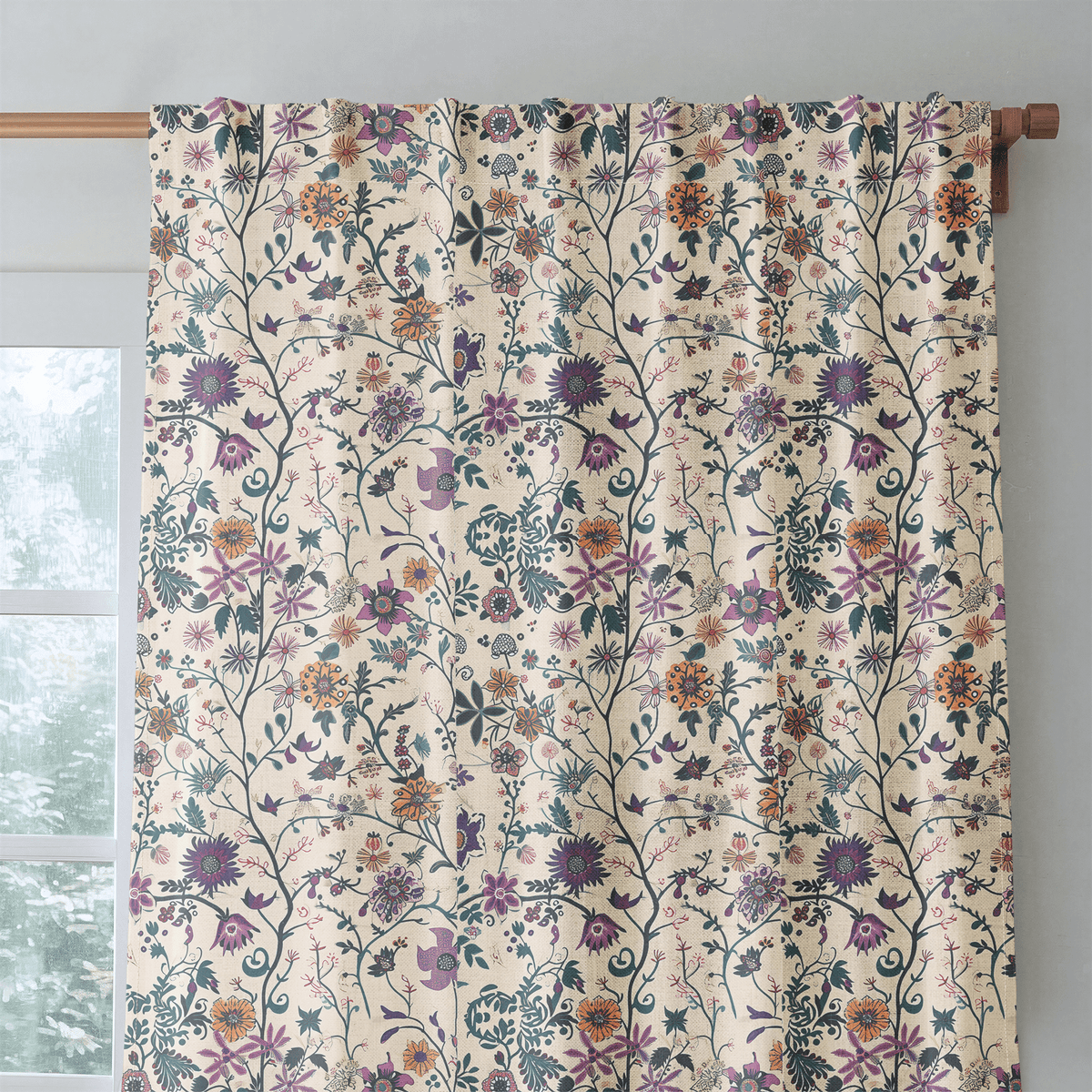Liddy Jo Floral - Curtain Panel - The Drapery