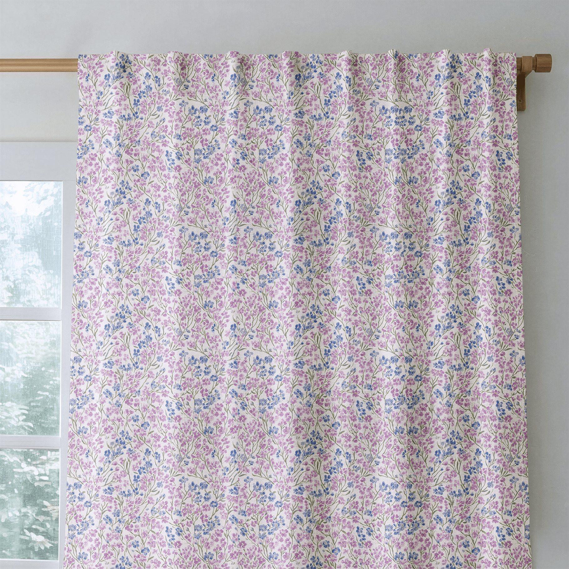 Lilac Meadow - Curtain Panel - The Drapery