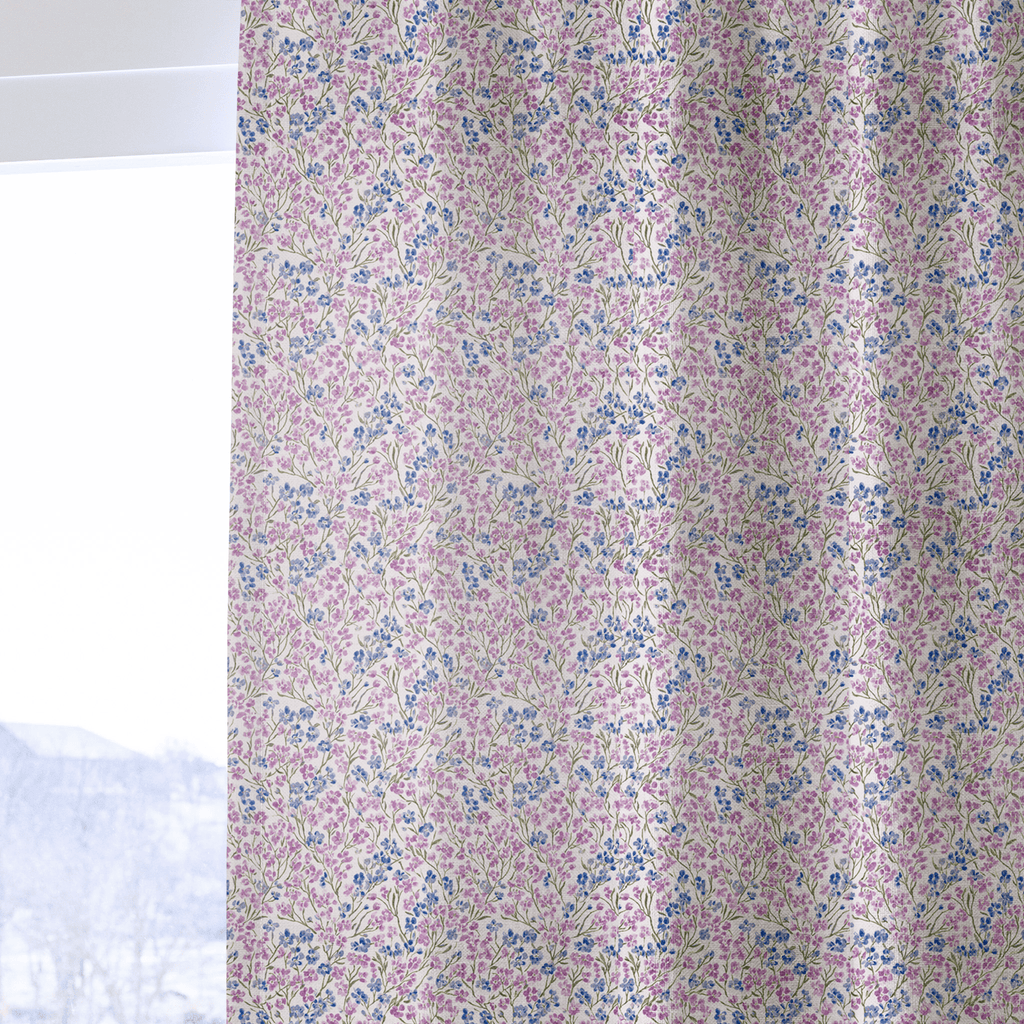 Lilac Meadow - Curtain Panel - The Drapery