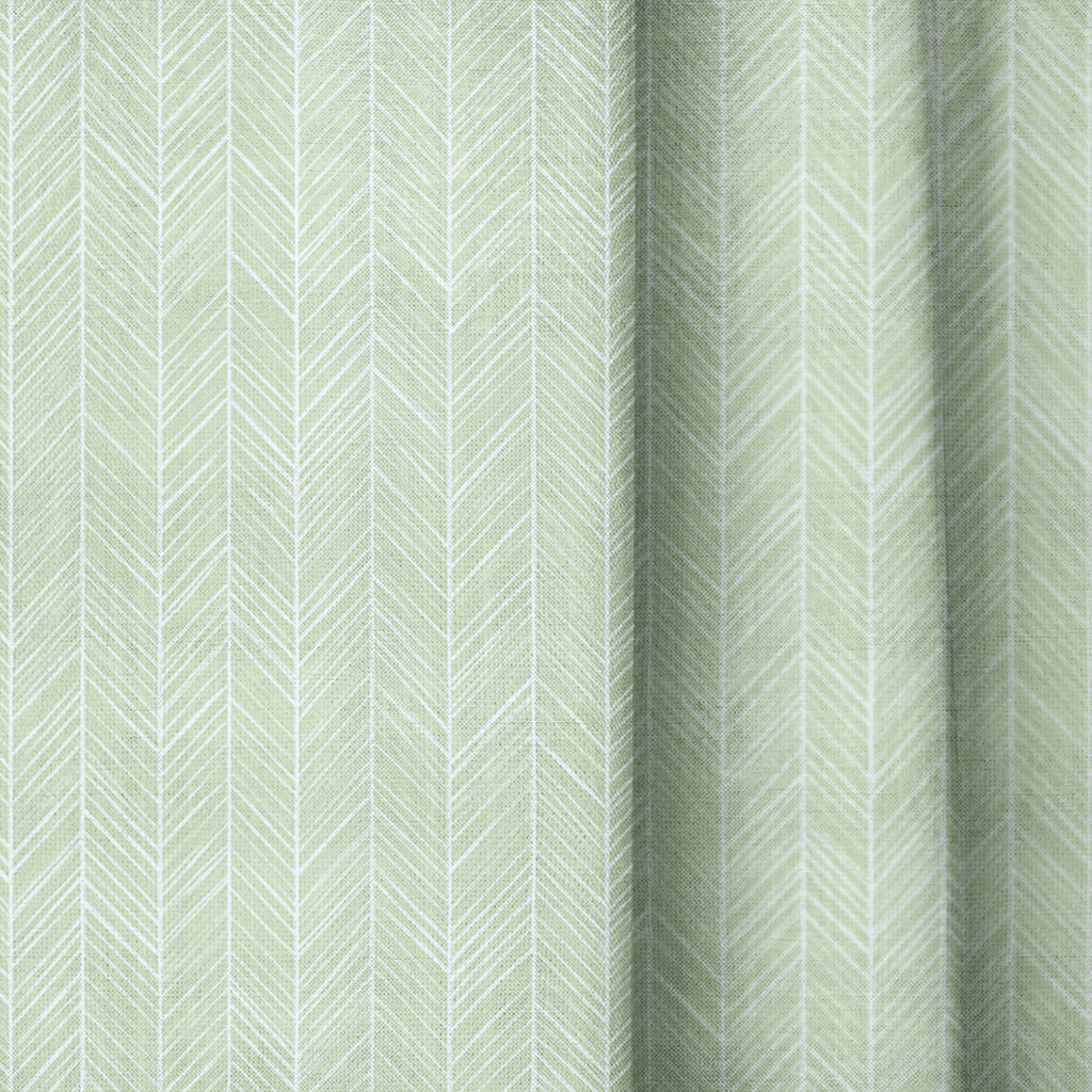 Lime Chevron - Curtain Panel - The Drapery