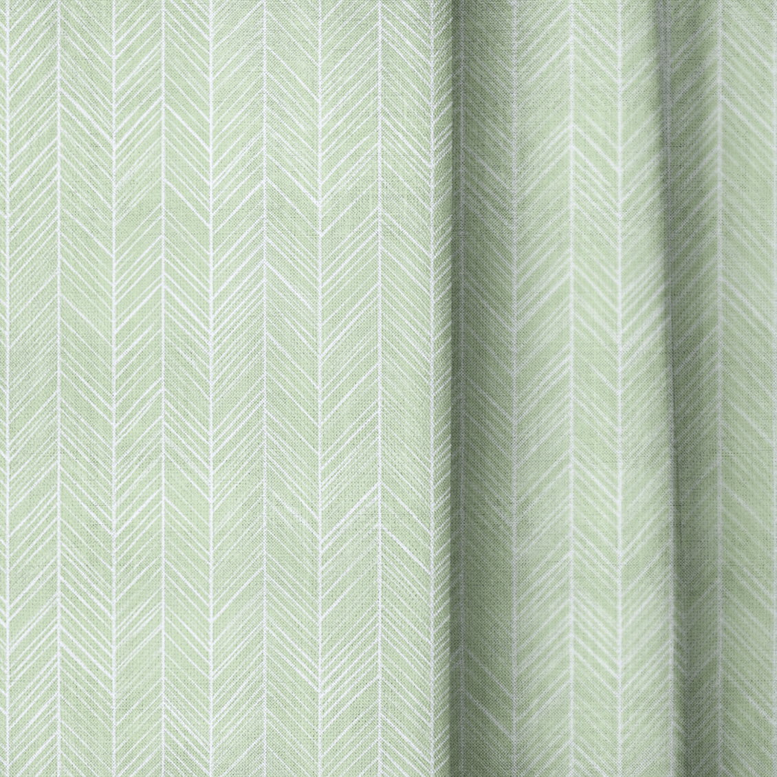 Lime Chevron - Curtain Panel - The Drapery