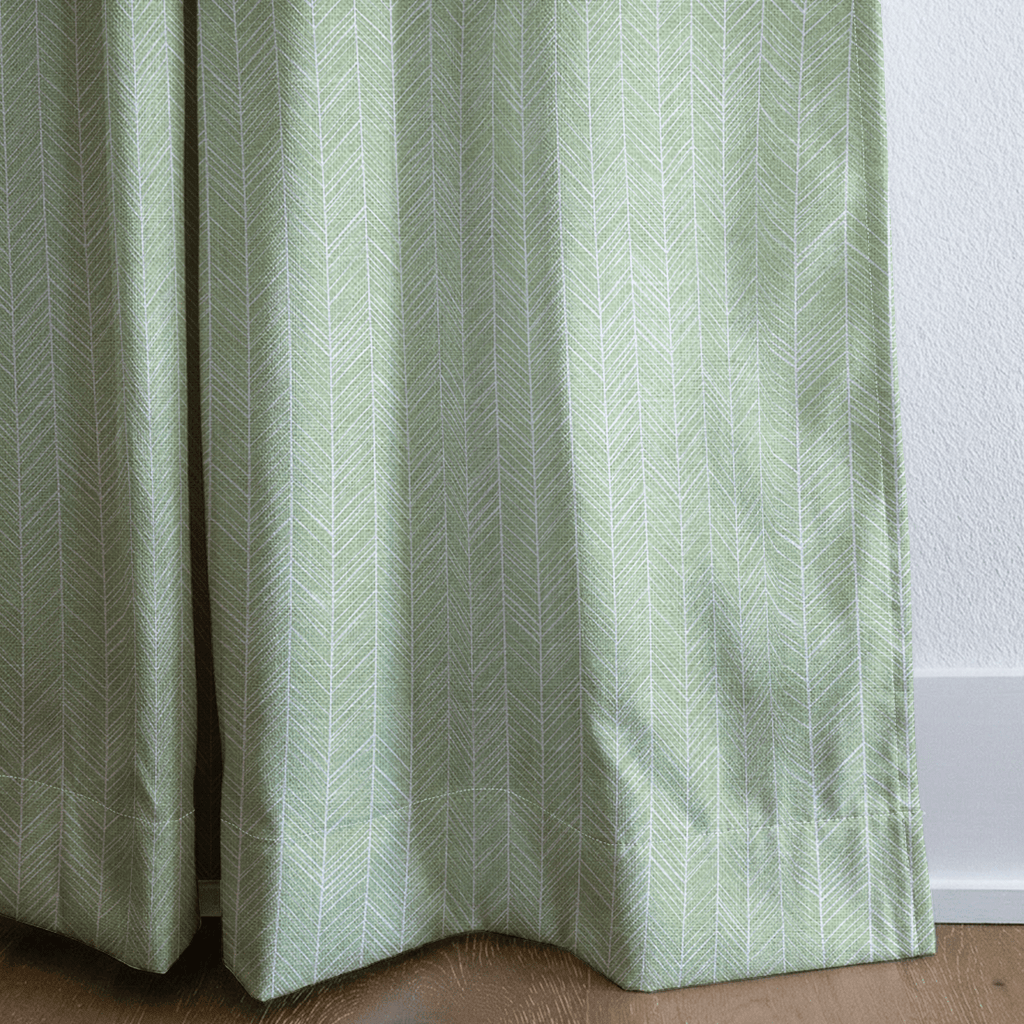 Lime Chevron - Curtain Panel - The Drapery