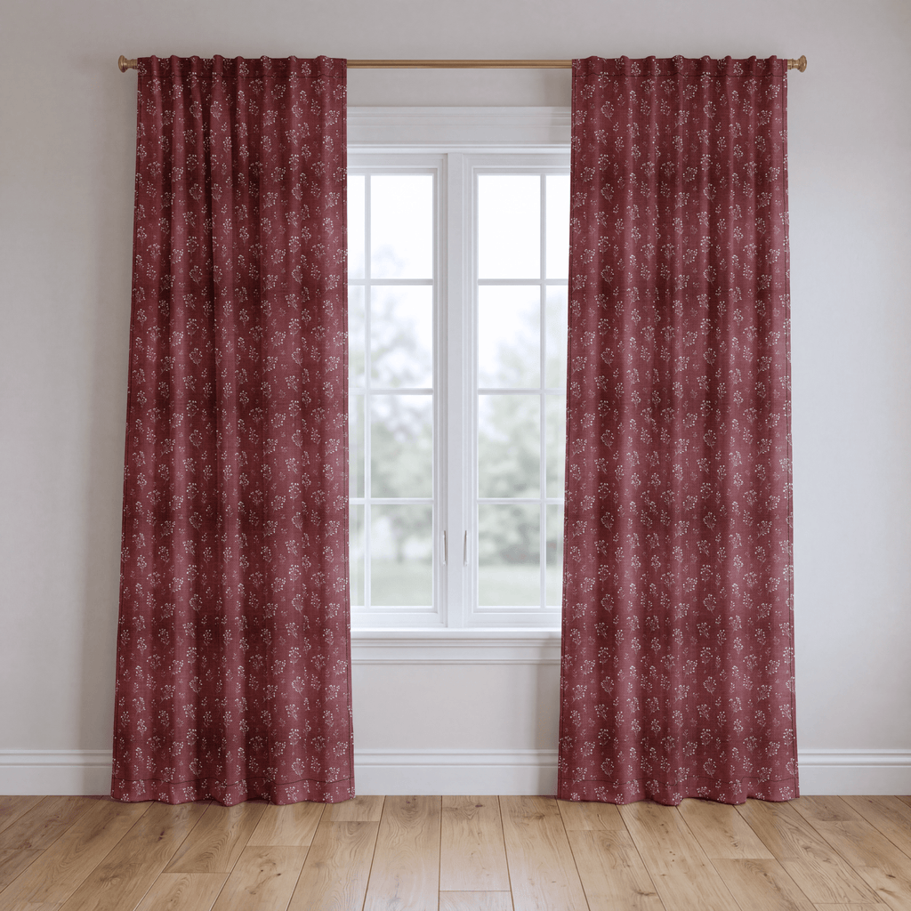Lincoln Red - Curtain Panel - The Drapery