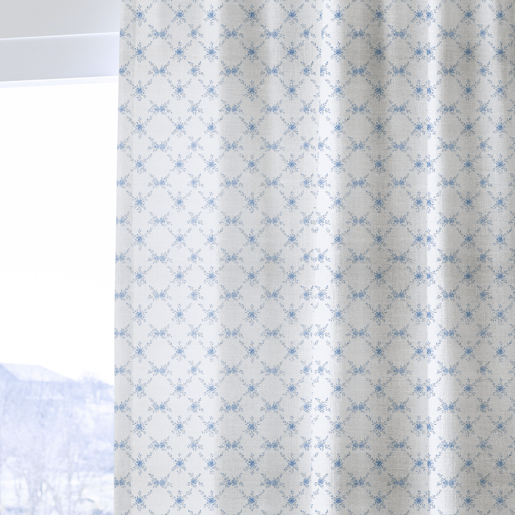 Liora Blue - Curtain Panel - The Drapery