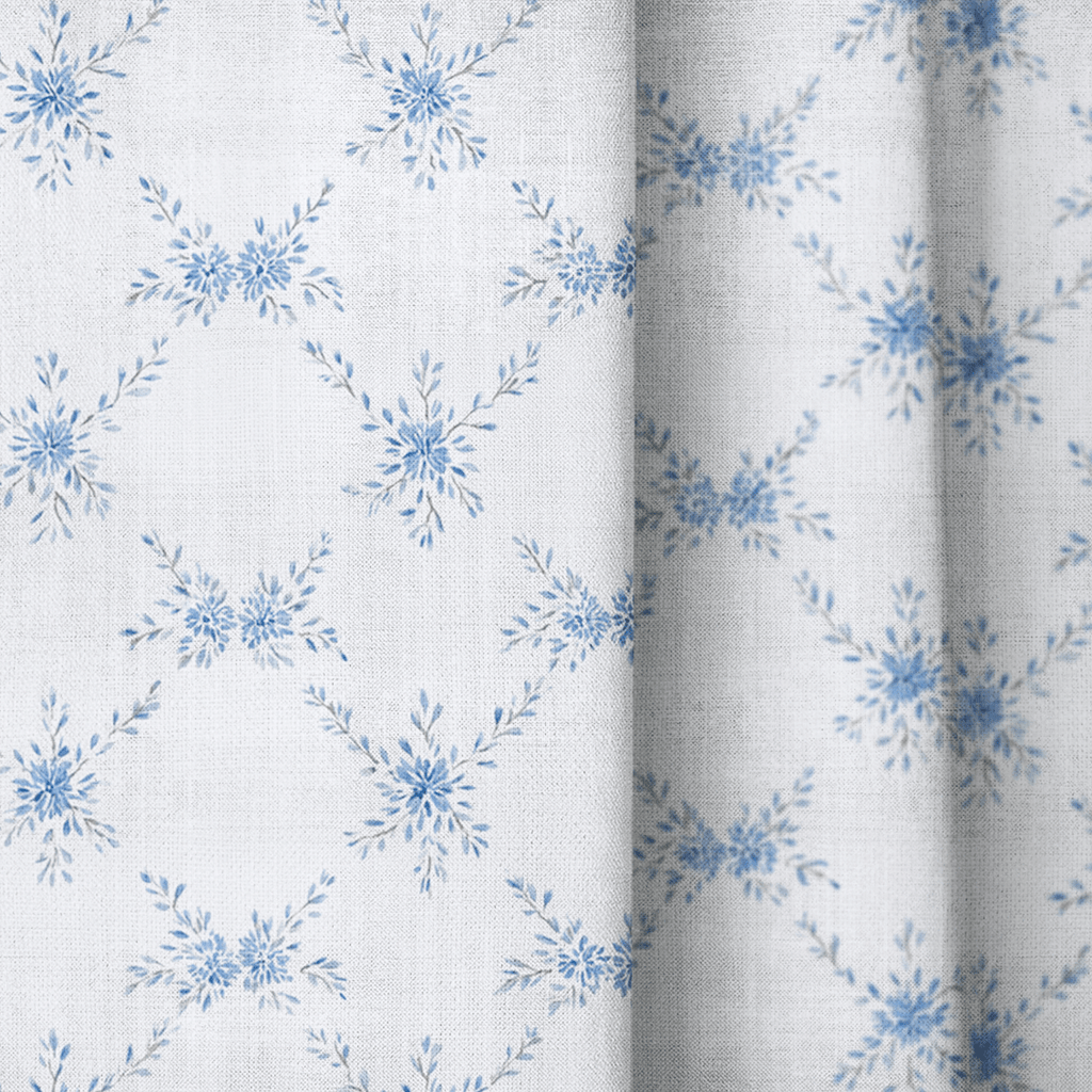 Liora Blue - Curtain Panel - The Drapery