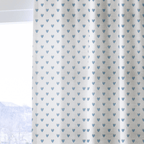Little Blue Hearts - Curtain Panel - The Drapery