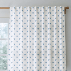 Little Blue Hearts - Curtain Panel - The Drapery