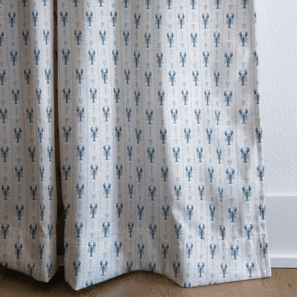Lobster Blues - Curtain Panel - The Drapery