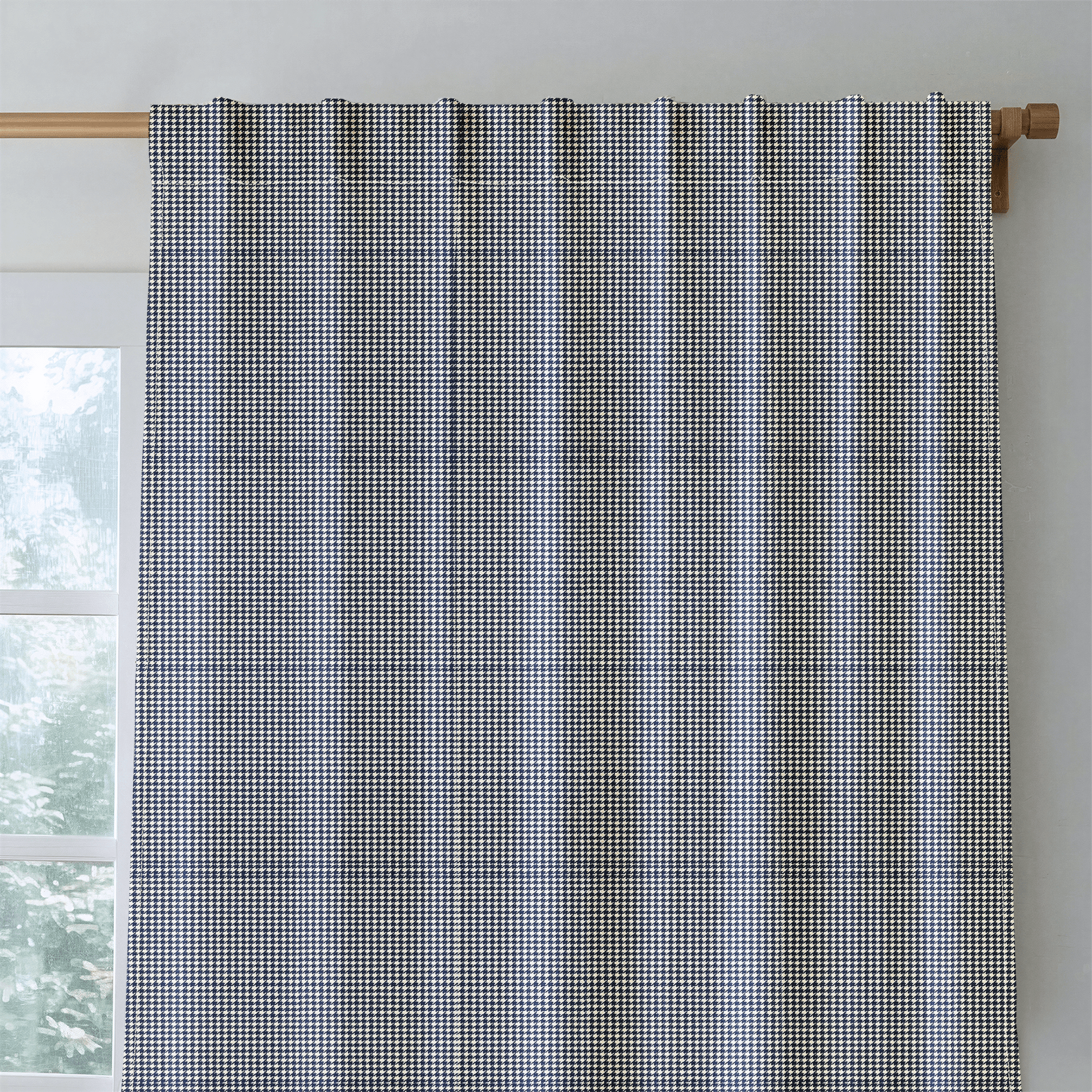 Lola Houndstooth - Curtain Panel - The Drapery