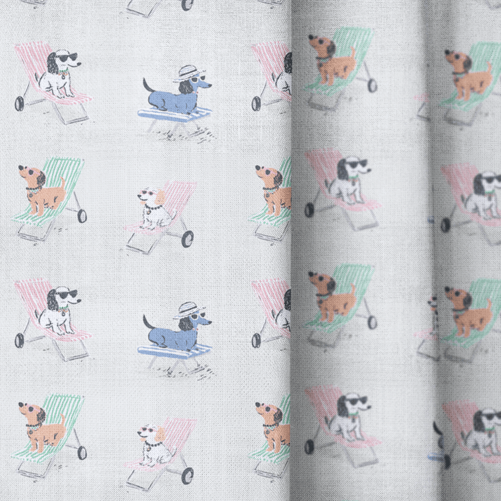 Lounger Dogs - Curtain Panel - The Drapery