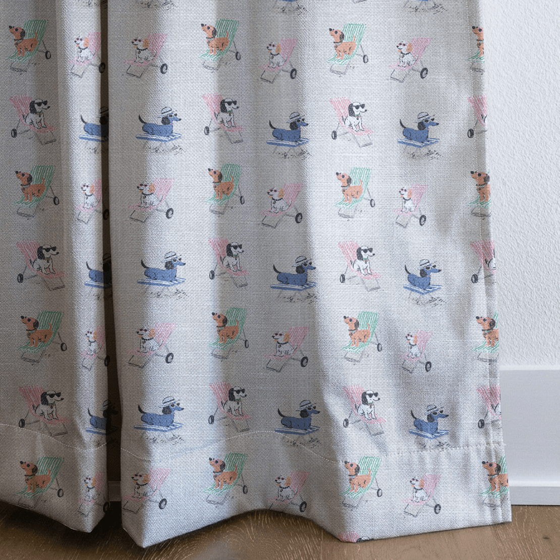 Lounger Dogs - Curtain Panel - The Drapery