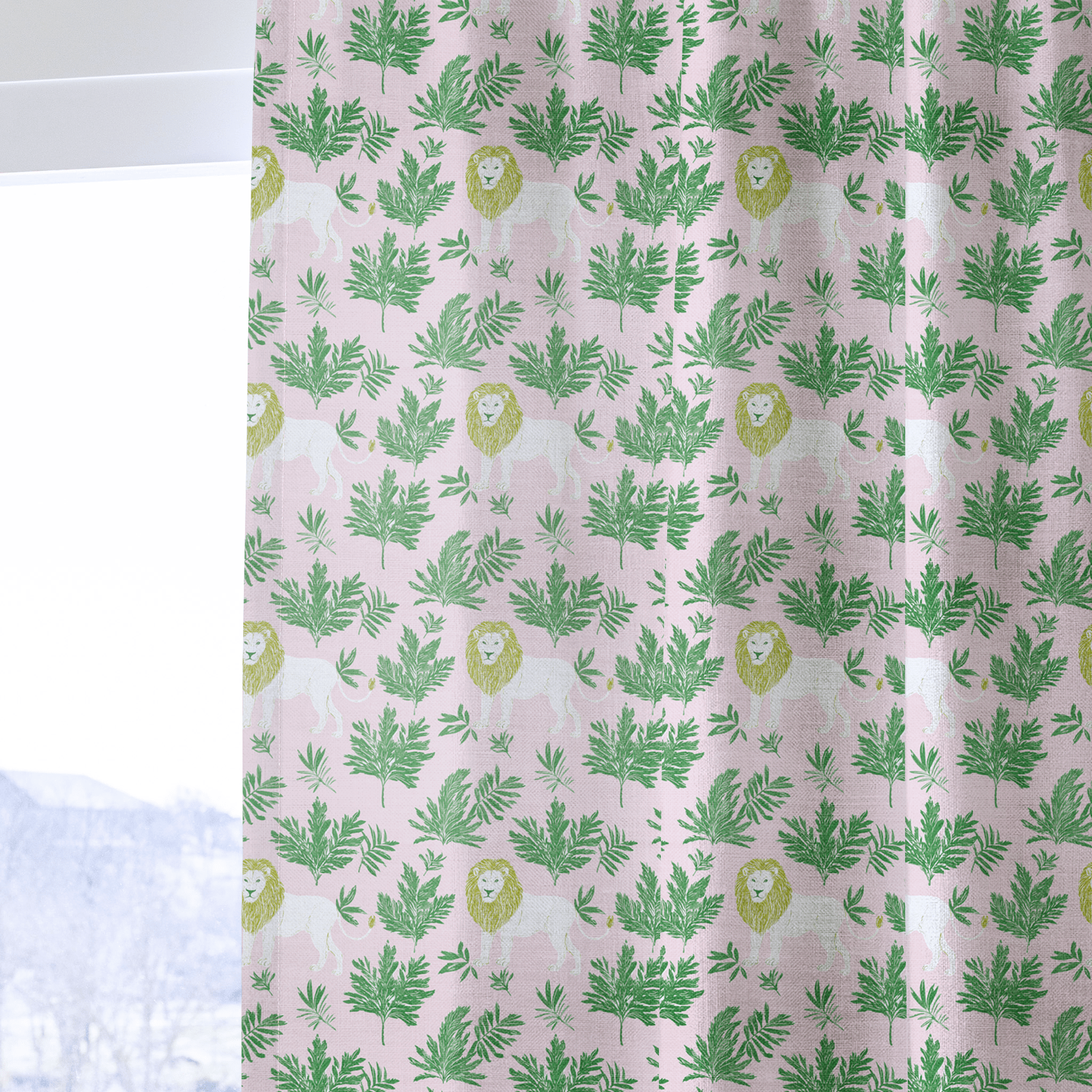 Loxborough Lion - Curtain Panel - The Drapery