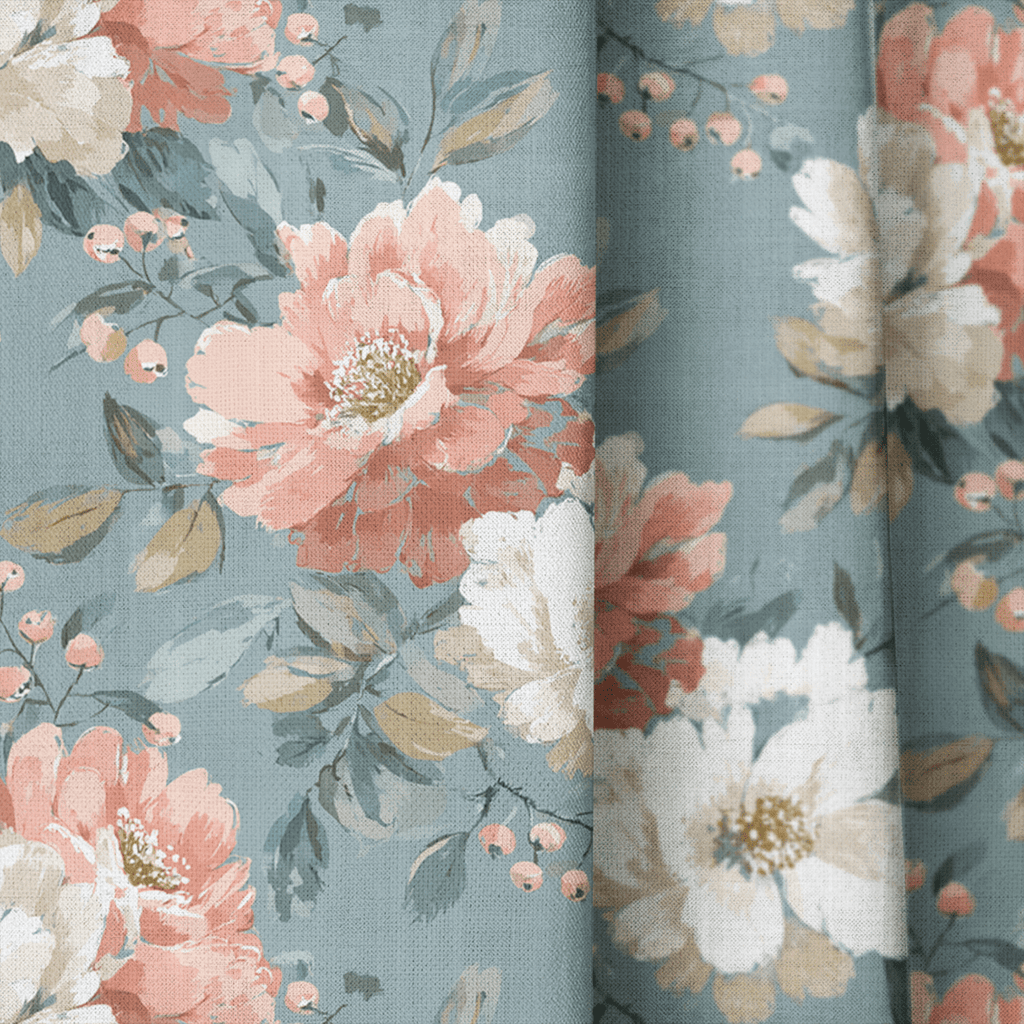 Lucetta Blossoms - Curtain Panel - The Drapery