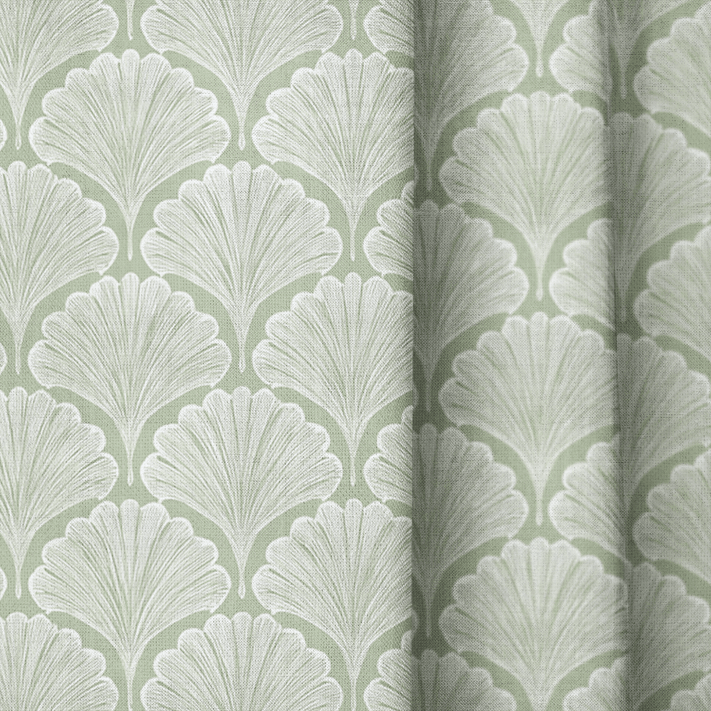 Lula Green - Curtain Panel - The Drapery